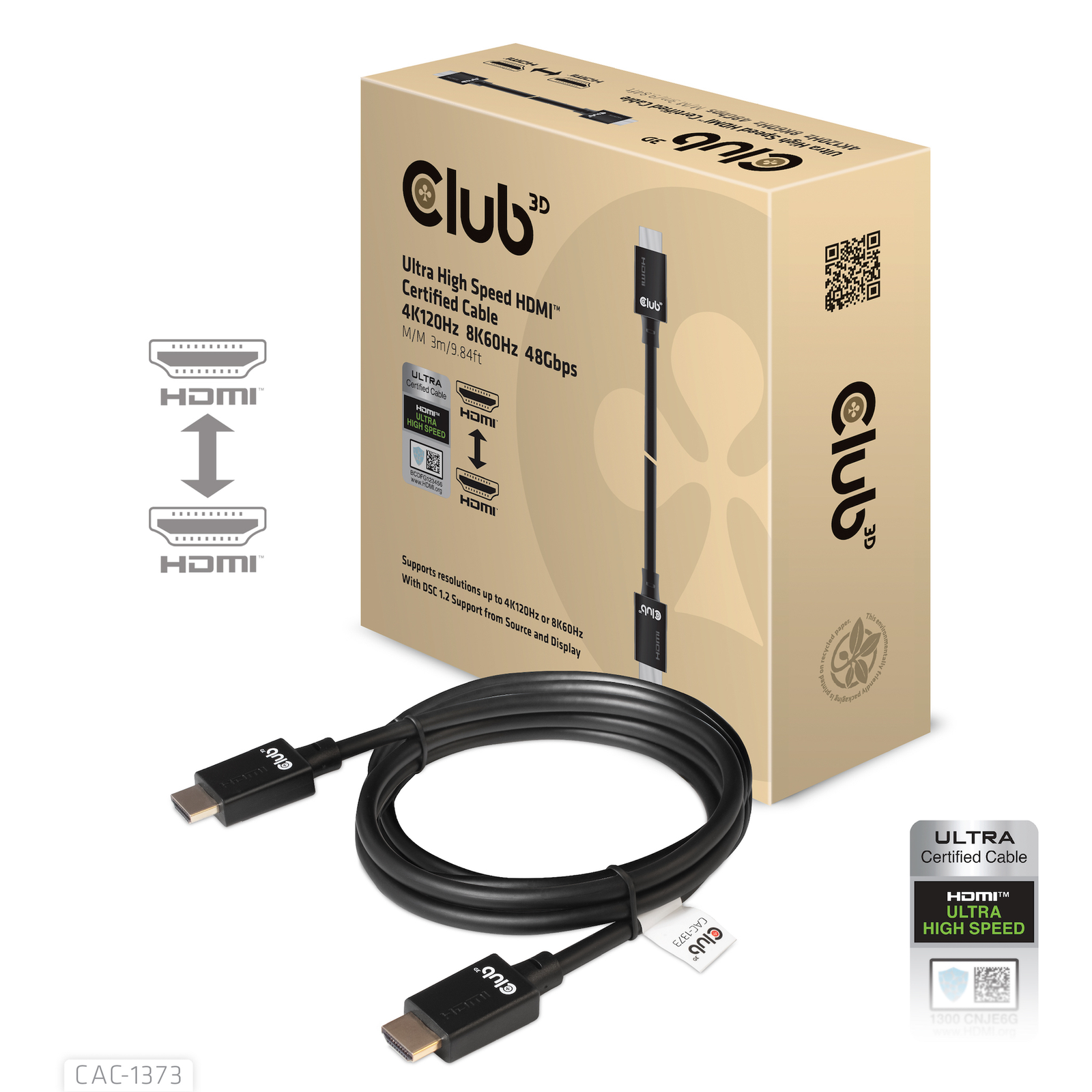 Club 3D HDMI Male to HDMI Male 3 M Black