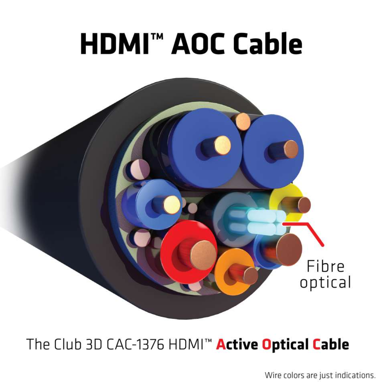 Club 3D HDMI-cable A A 2.1 Active Opt. 8K60Hz UHD 10 Metres