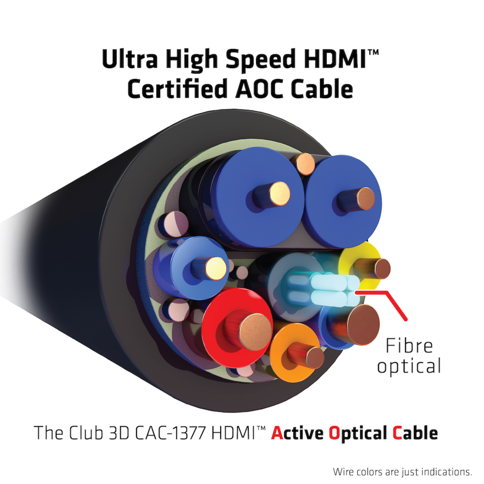 Club 3D HDMI-cable A A 2.1 Active Opt. 8K60Hz UHD 15 Metres