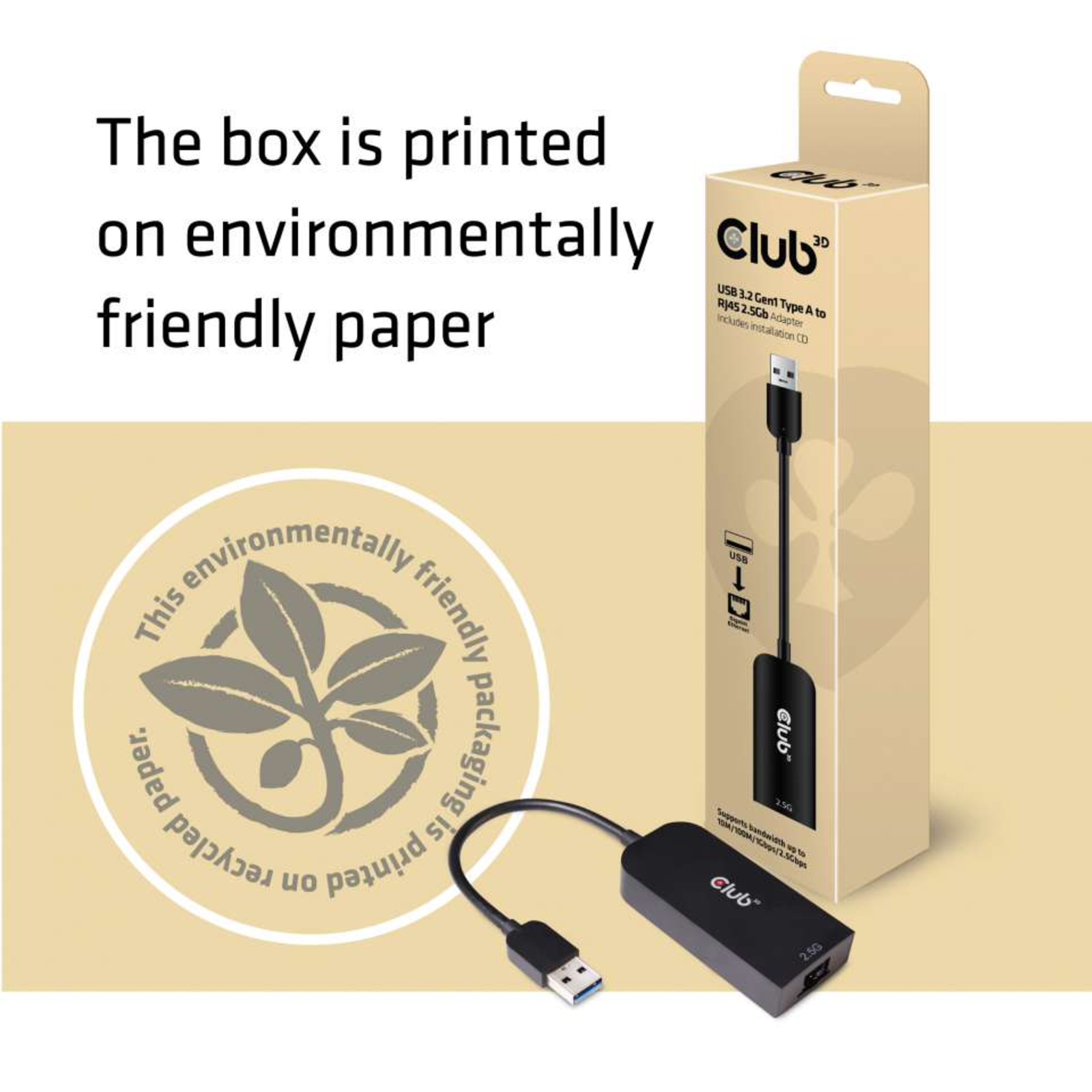 Club 3D Networkadapter USB 3.2 Gen 1 2.5Gbps Cabling