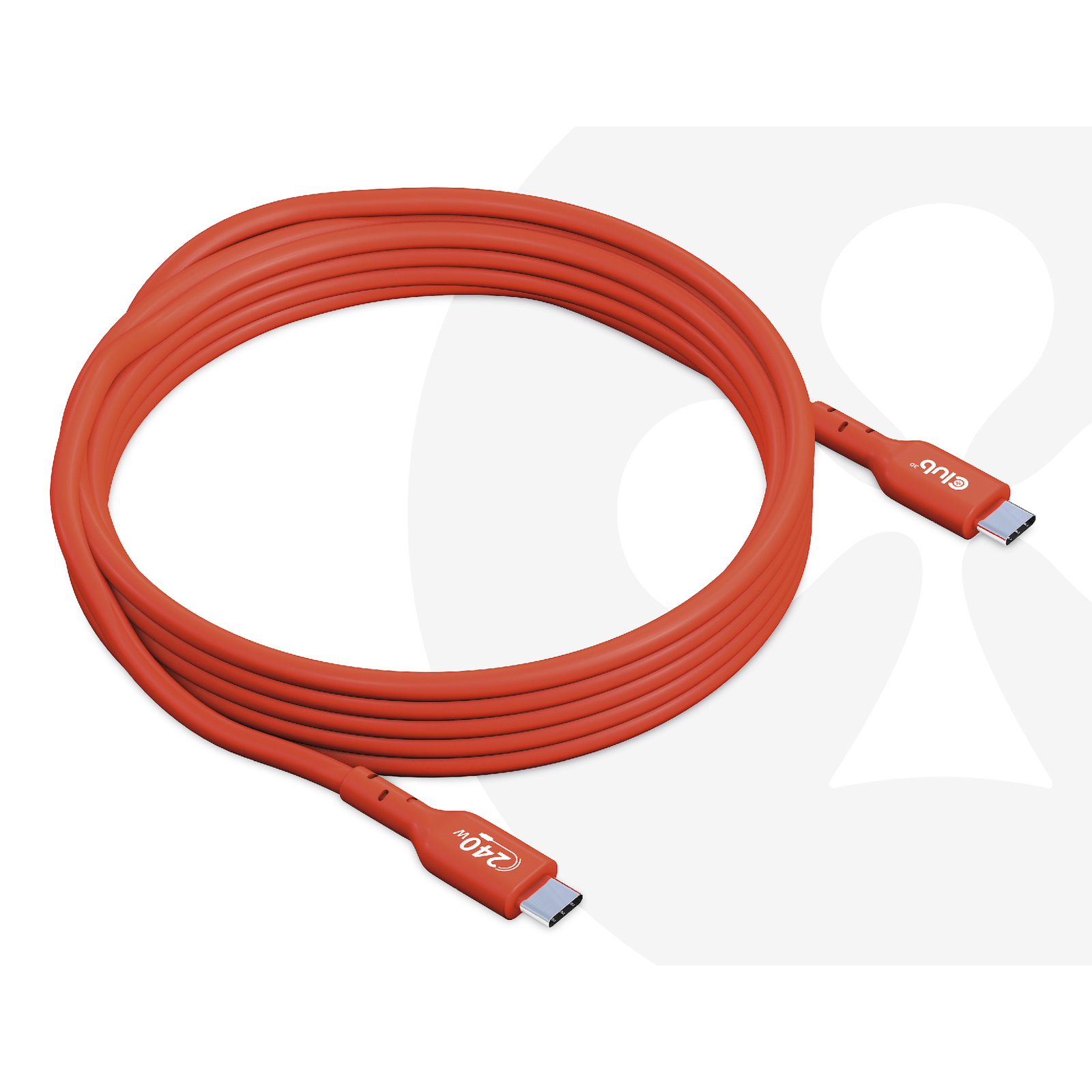 Club 3D USB Type-C Cable 3m orange