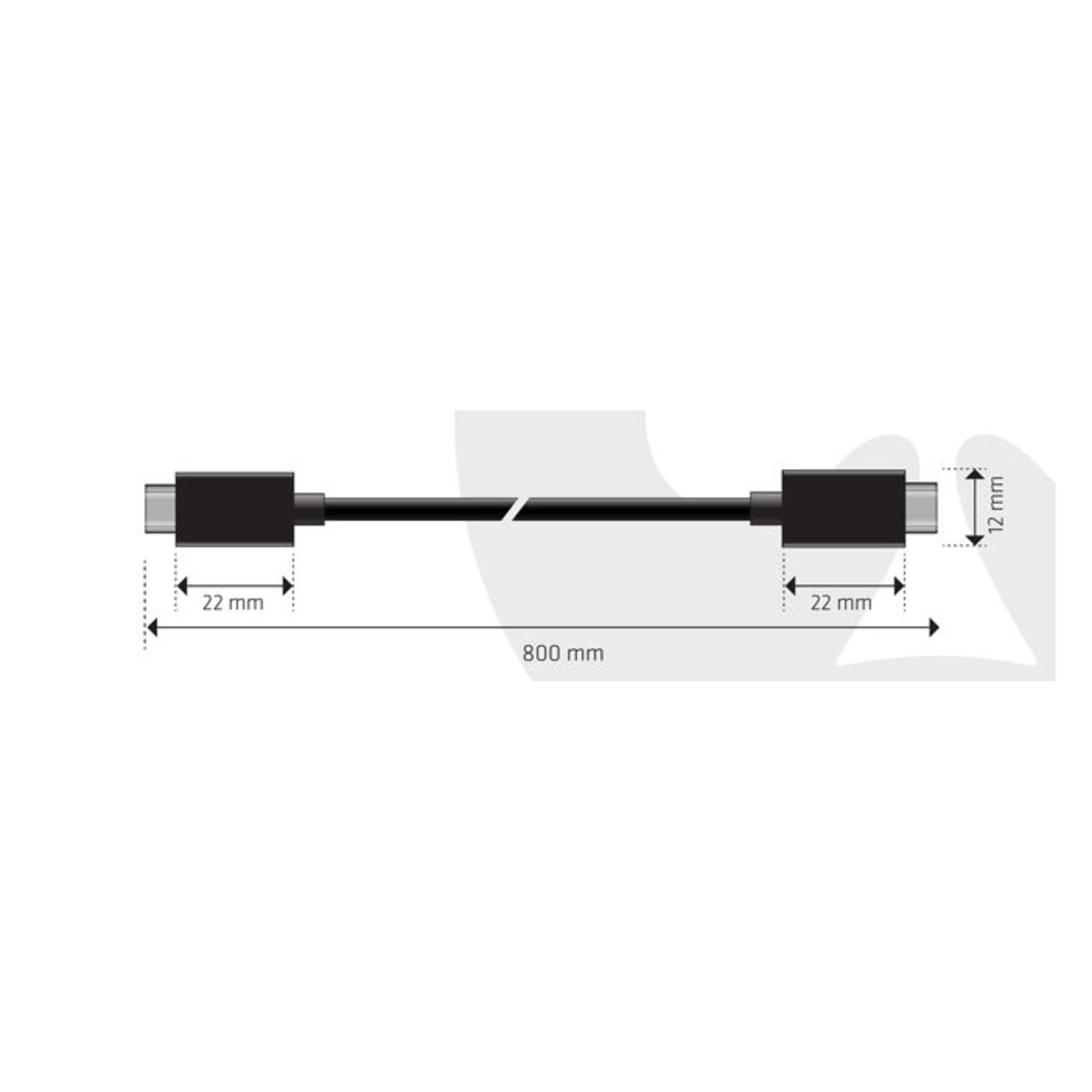 Club 3D USB 3.1 Type-C Cable M M 0.8 M