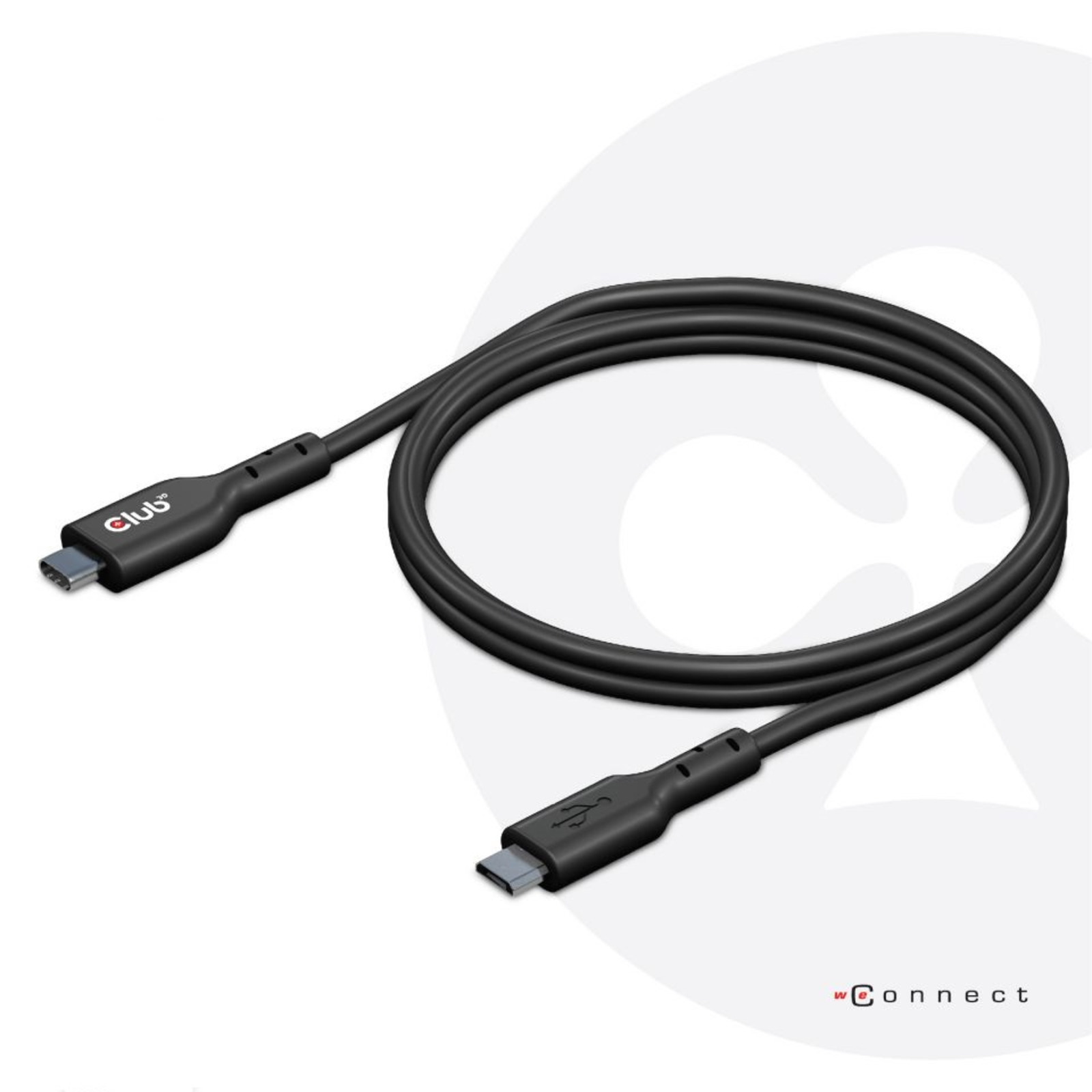club3D USB Cable USB 3.2 Gen1 USB 3.0 USB 3.1 Gen1 USB-C Plug USB Micro-B Plug 1.00 M Black CAC-1526
