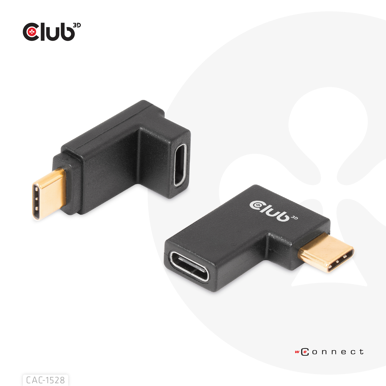 club3D USB 3.2 Gen 2 (USB 3.1 Gen 2) Adapter (1x USB-C Plug 1x USB-C Socket) Adapter USB 3.2 Type C