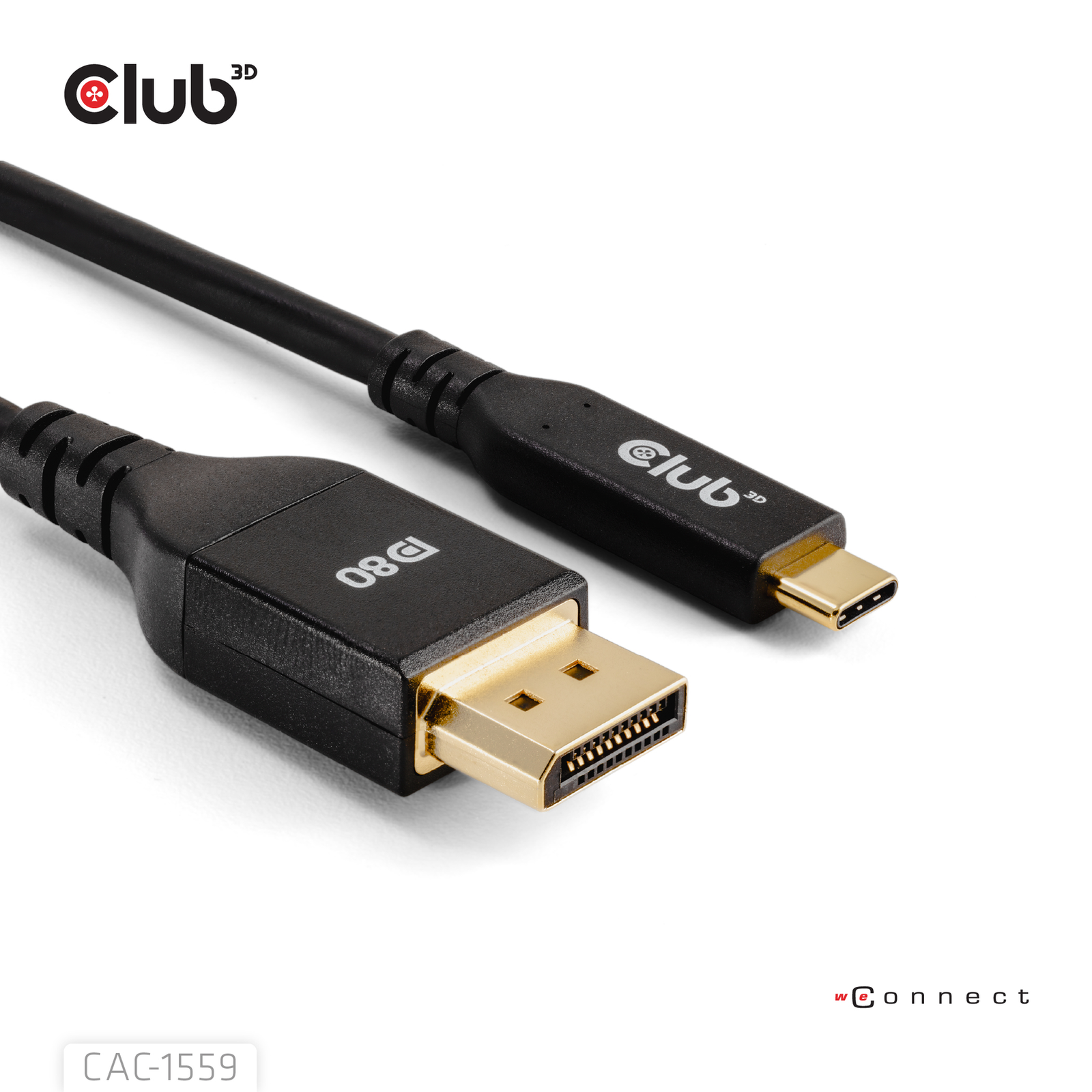 Club 3D Cable USB Type C (male) DisplayPort 2.1 (male) 1.0m