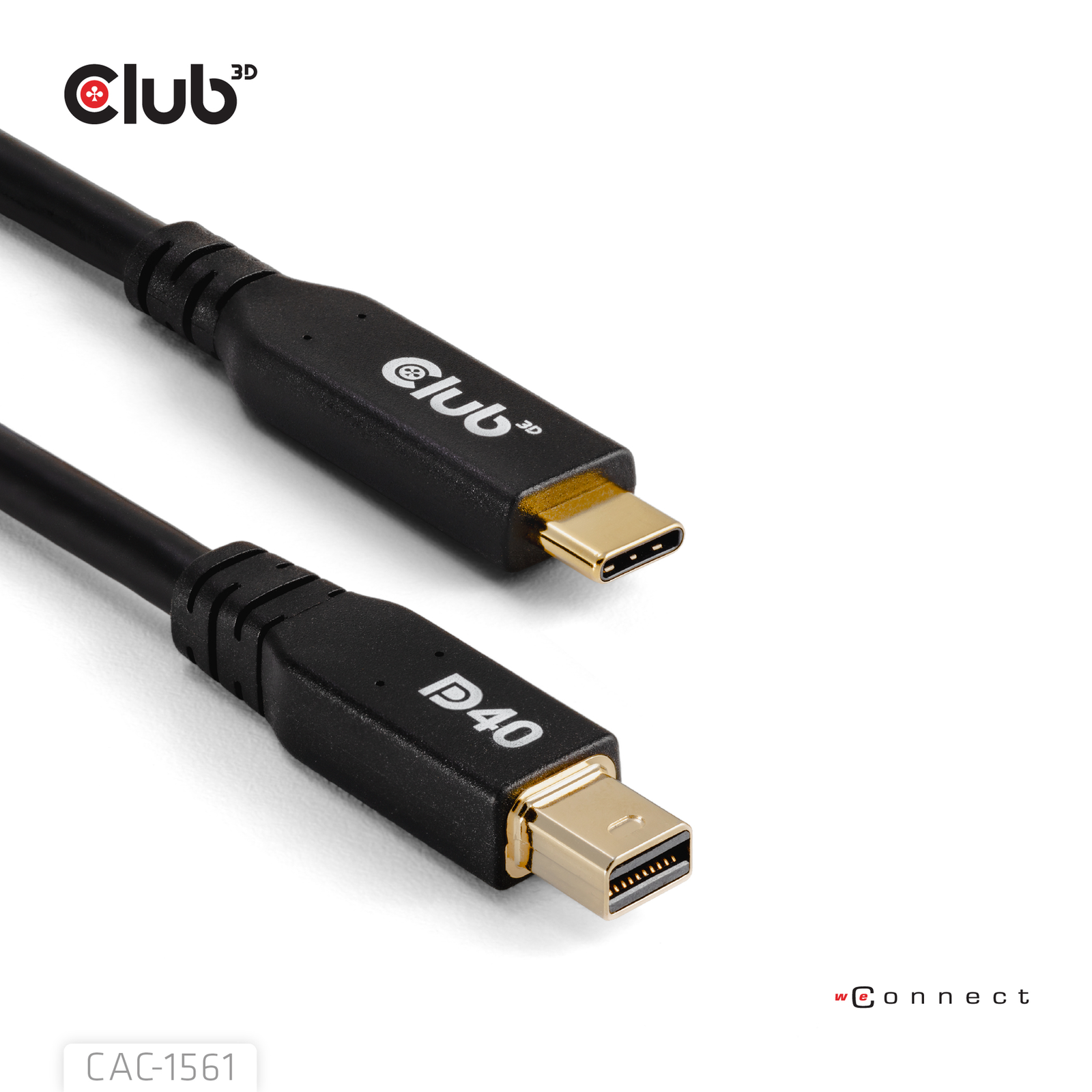 Club 3D Cable USB Type C (male) DisplayPort Mini 2.1 (male) 2.0m