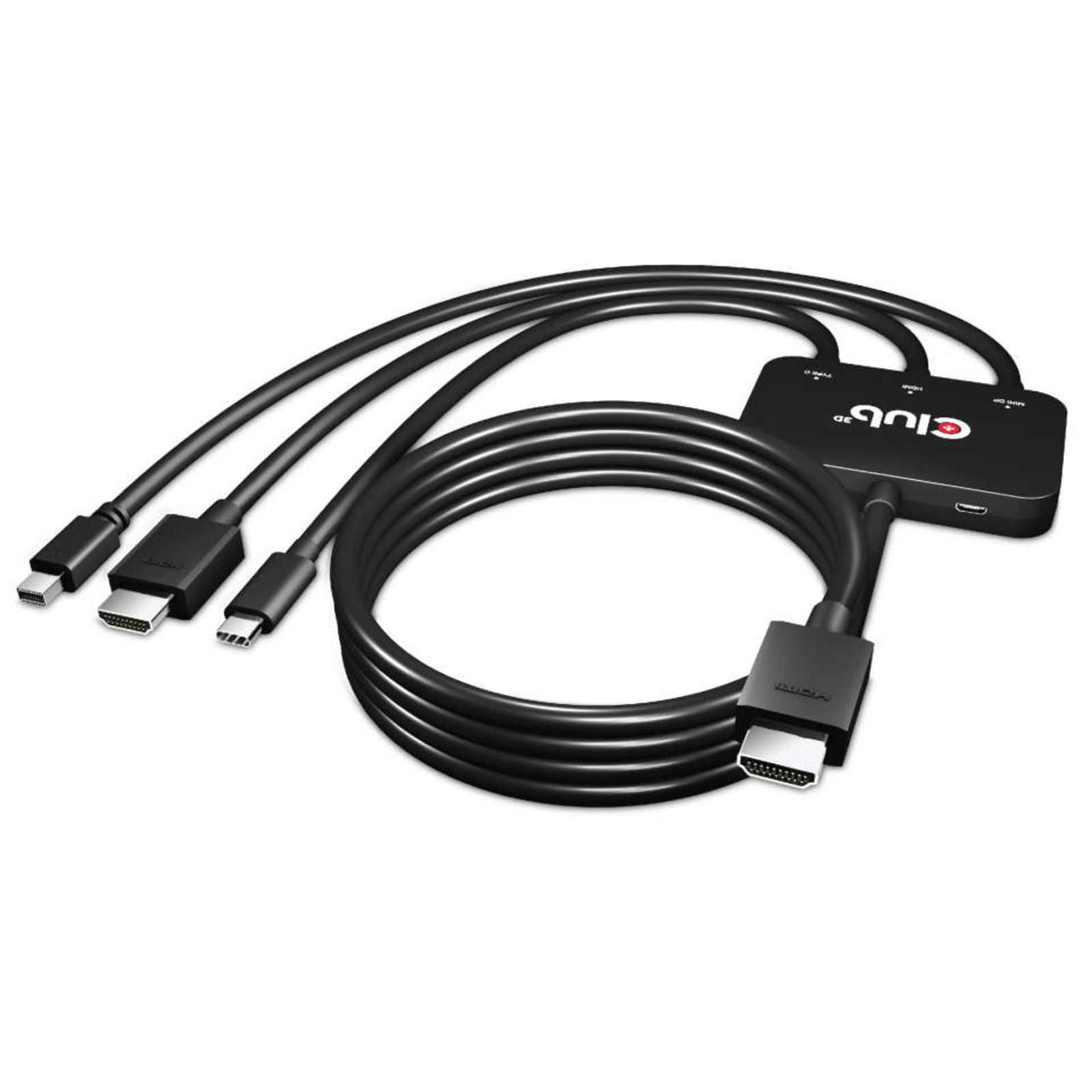 Club 3D Adapter USB-C/HDMI/Mini-DP HDMI Active St/St/St/St/St