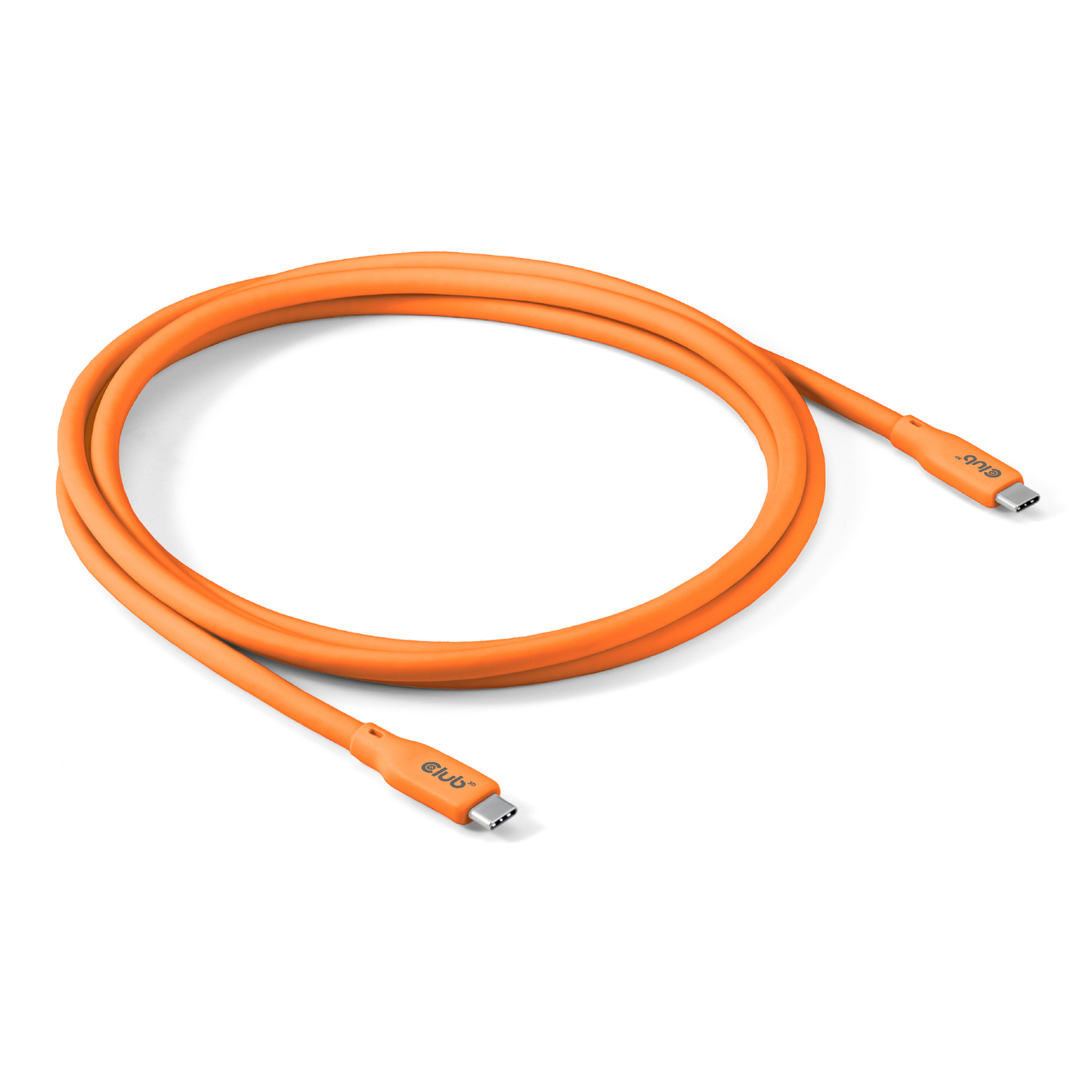 Club3D Lifestyle USB-C Cable PD 240W,20Gbps 2m orangeStSt Retail
