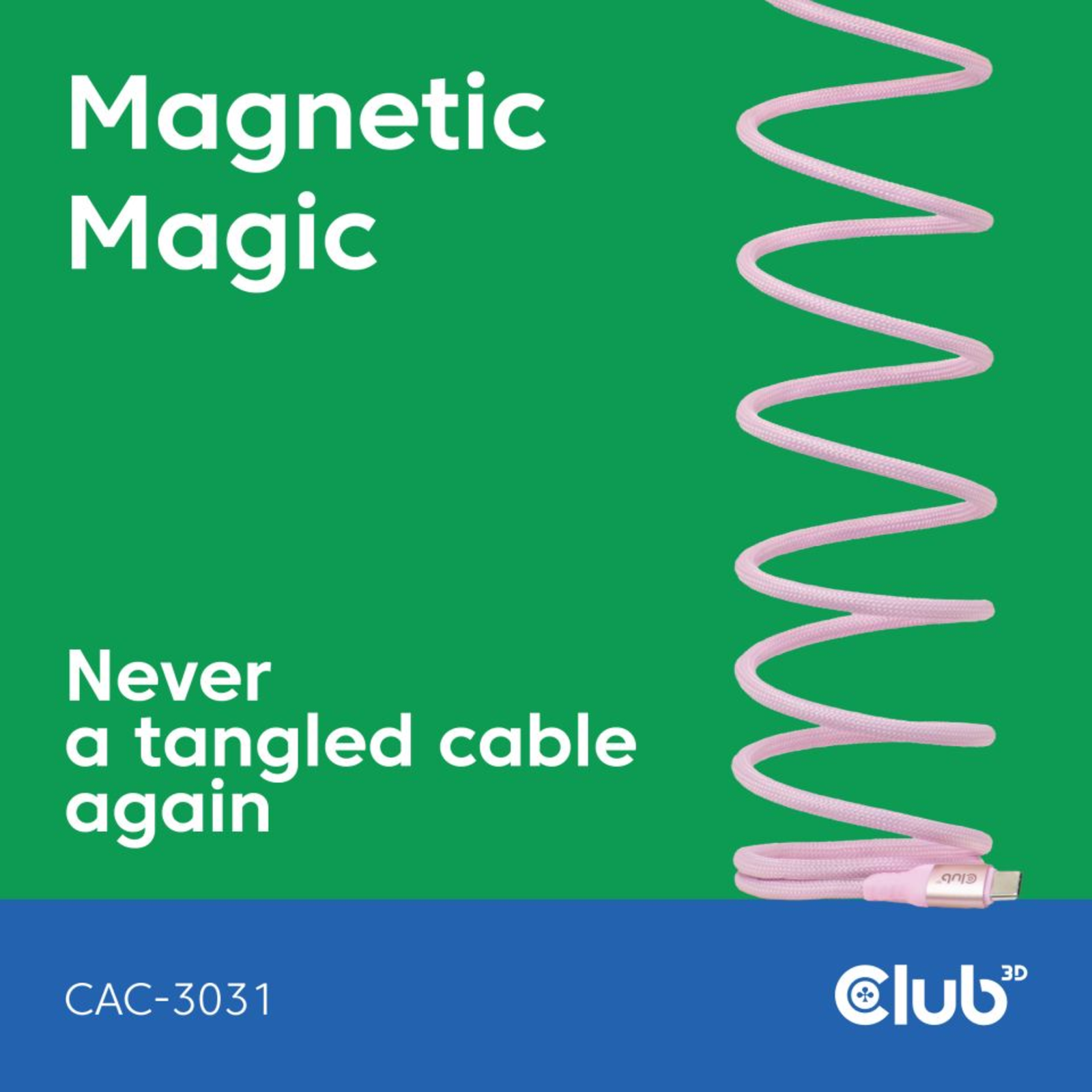 Club 3D Lifestyle USB-C Magnetic Cable 240W Cable Digital/Data