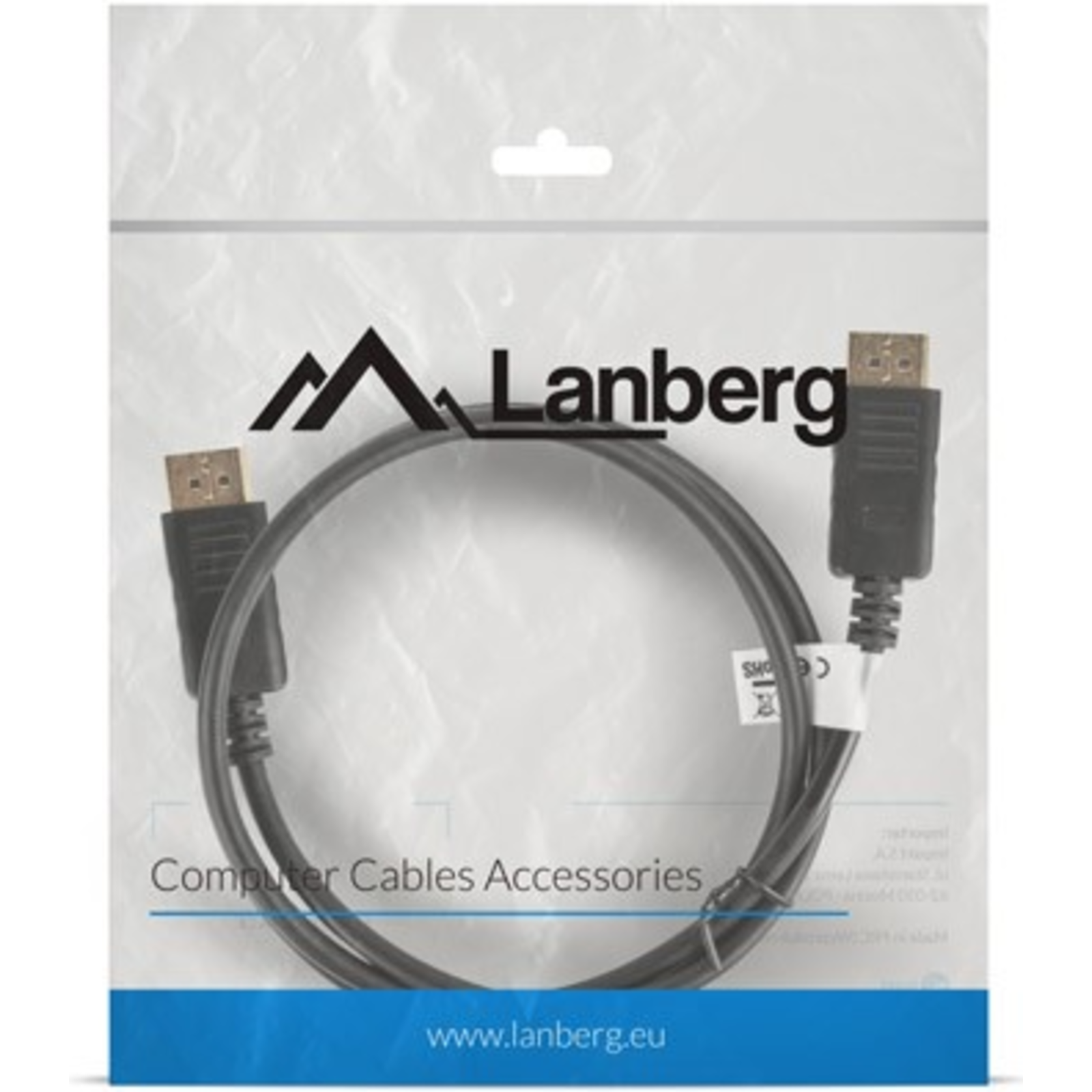 Lanberg CA-DPDP-10CC-0010-BK 1 M DisplayPort DisplayPort Male Male gold