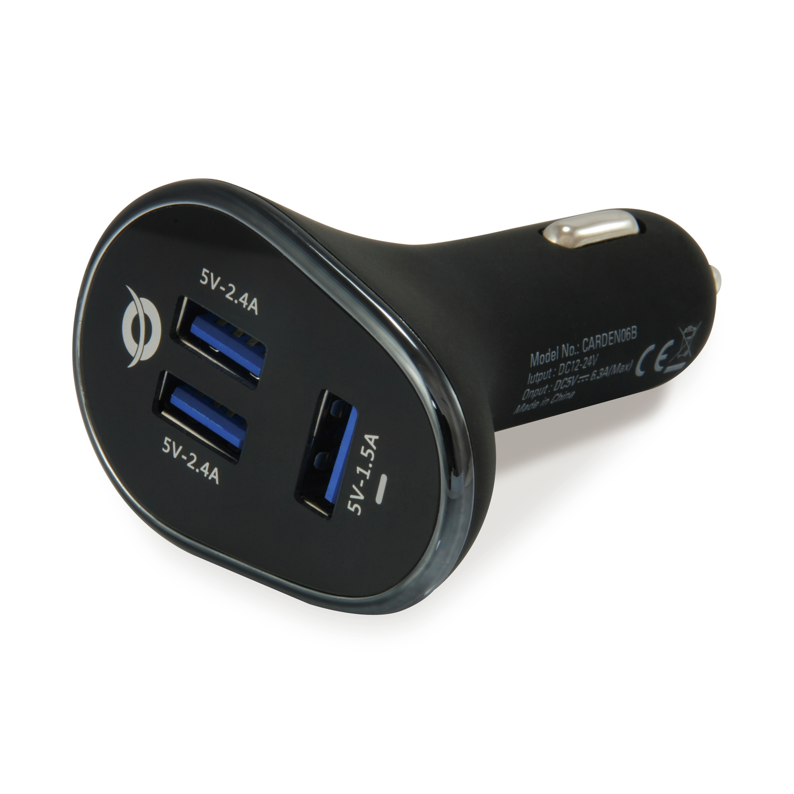 Conceptronic CARDEN Car Power Supply 31.5 Watts 6.3 A 3 Output Ports (USB)