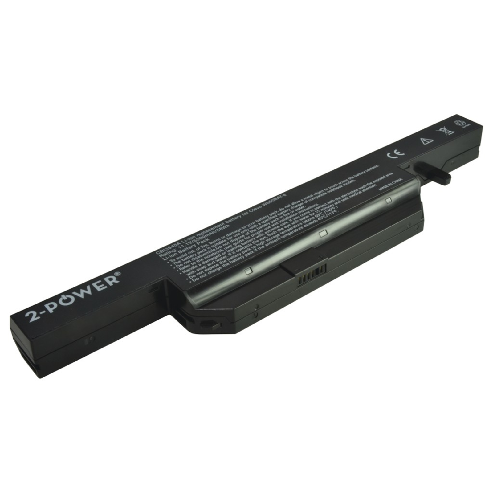 2-POWER Main Battery Pack 11.1V 4400mAh Clevo W650 W670 Series