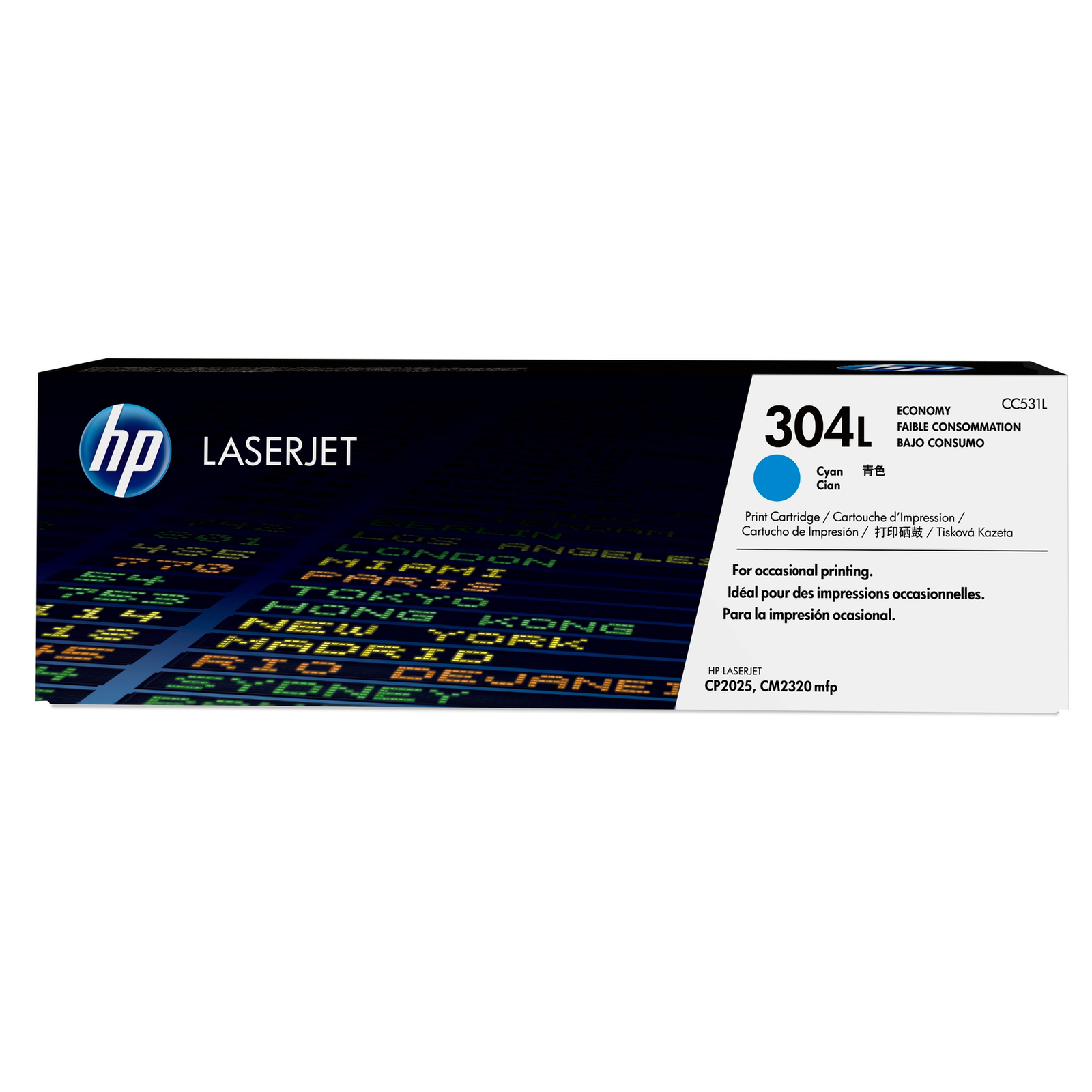 HP 304L Economy cyan Original LaserJet Toner Cartridge (CC531L)
