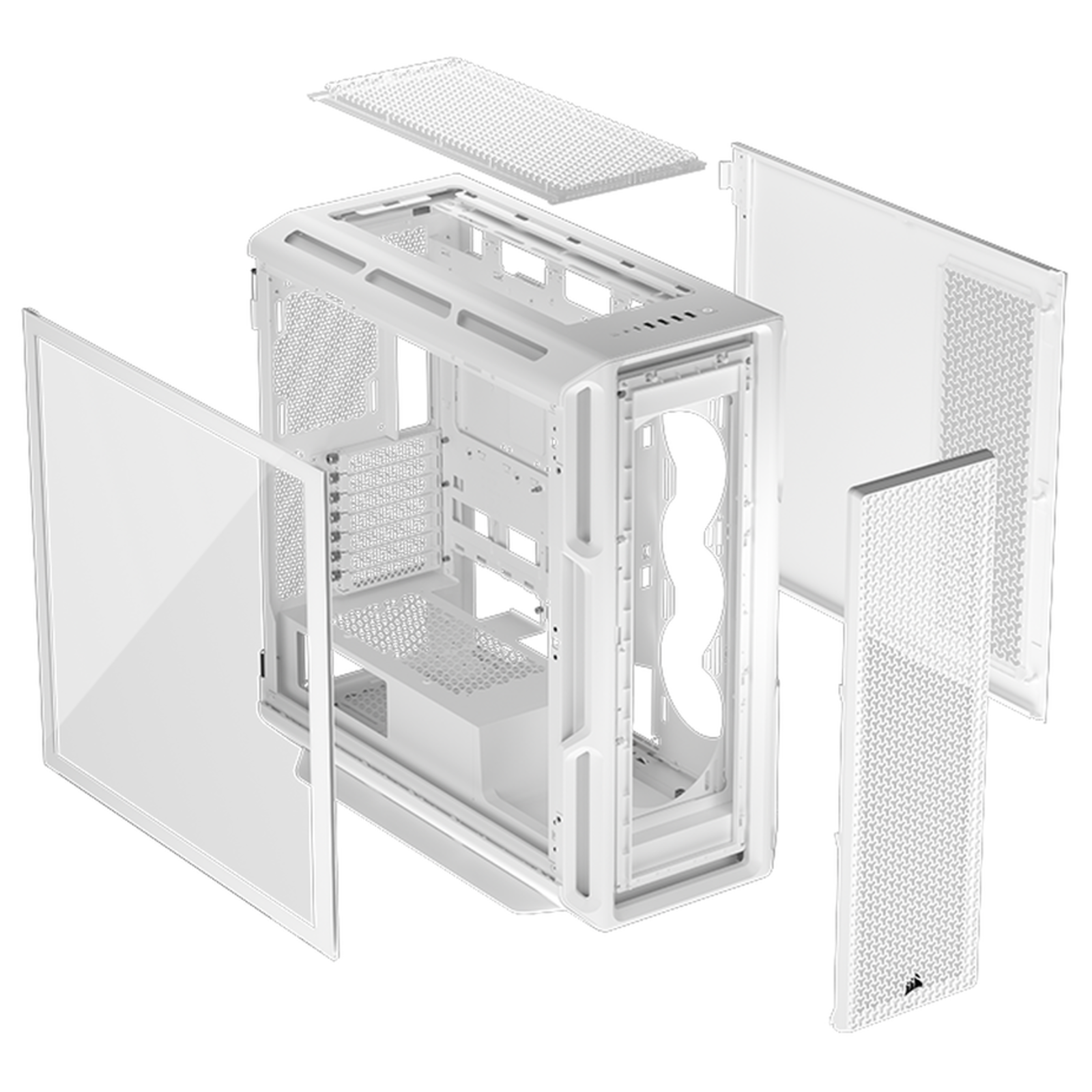 Corsair 5000T Mid Tower E-ATX Side Panel with Window (tempered Glass) (CC-9011301-WW)