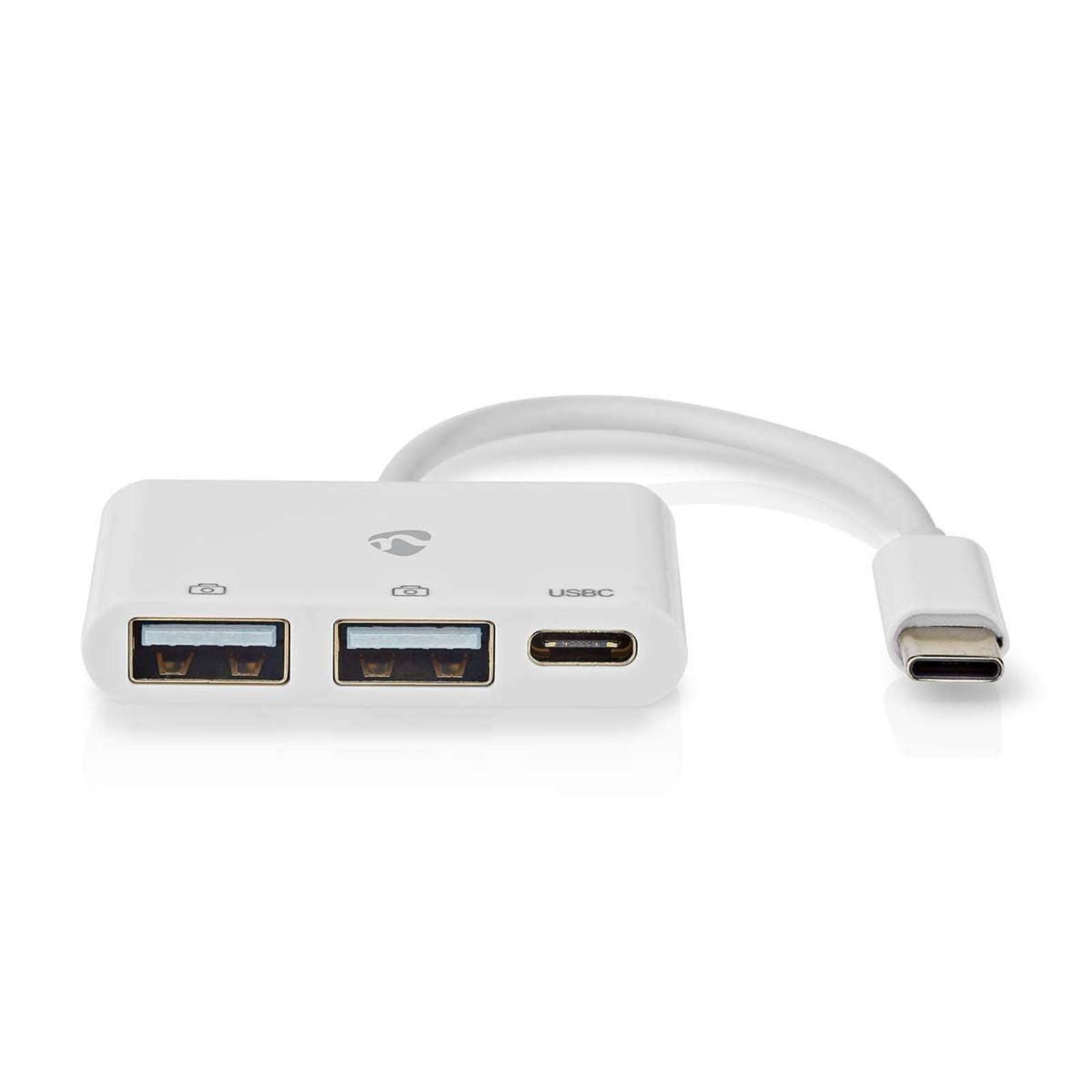 Nedis USB Hub 1x USB-C 1x USB-C 2x USB 2.0 A 3-port Port(s) Power Supply Via USB