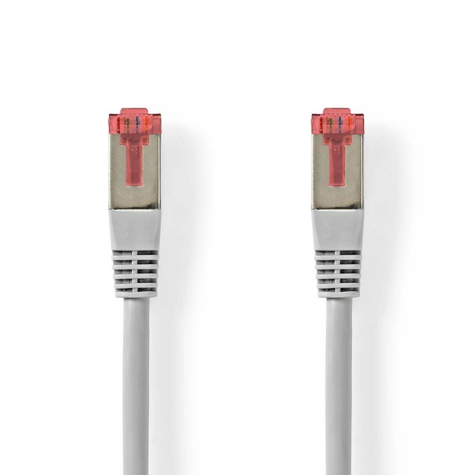 Nedis Cat 6 Cable RJ45 Plug RJ45 Plug S/FTP 2.0 M Round ABS PVC Grey Hanger