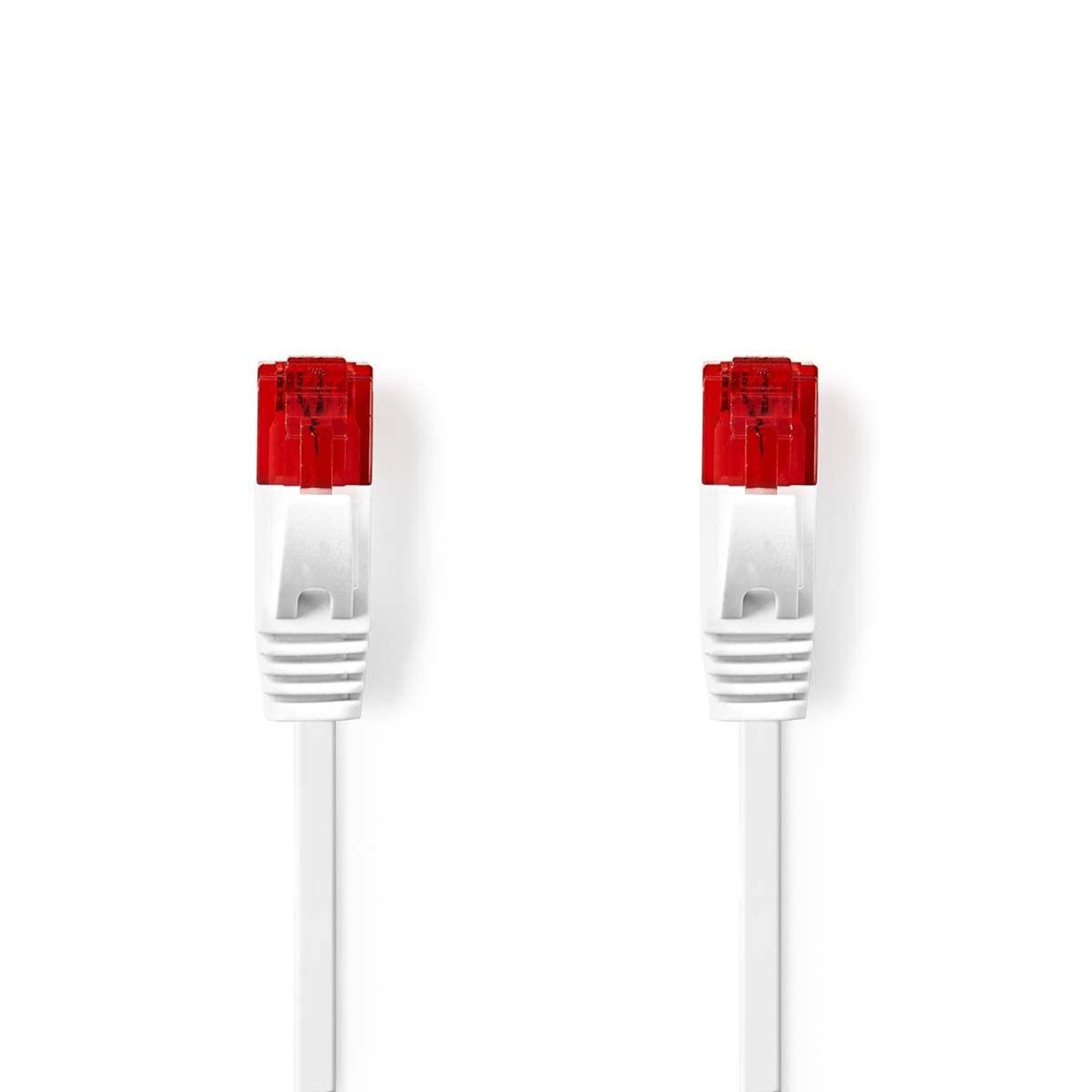 Nedis RJ45 Plug RJ45 Plug U/UTP 10.0 M Snagless Flat PVC White Envelope