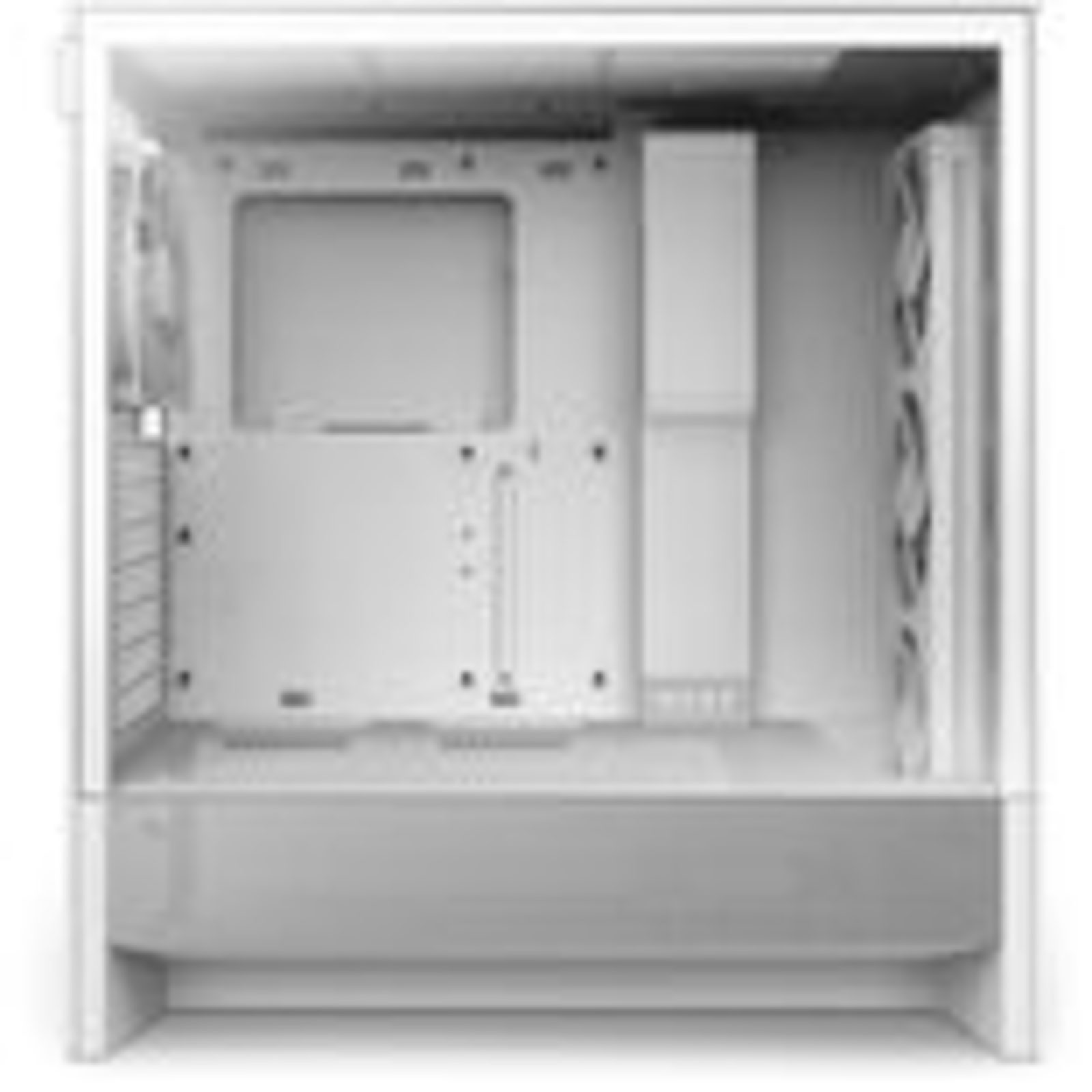 NZXT H5 Flow RGB (2024) Tower ATX No Power Supply White Tempered Glass