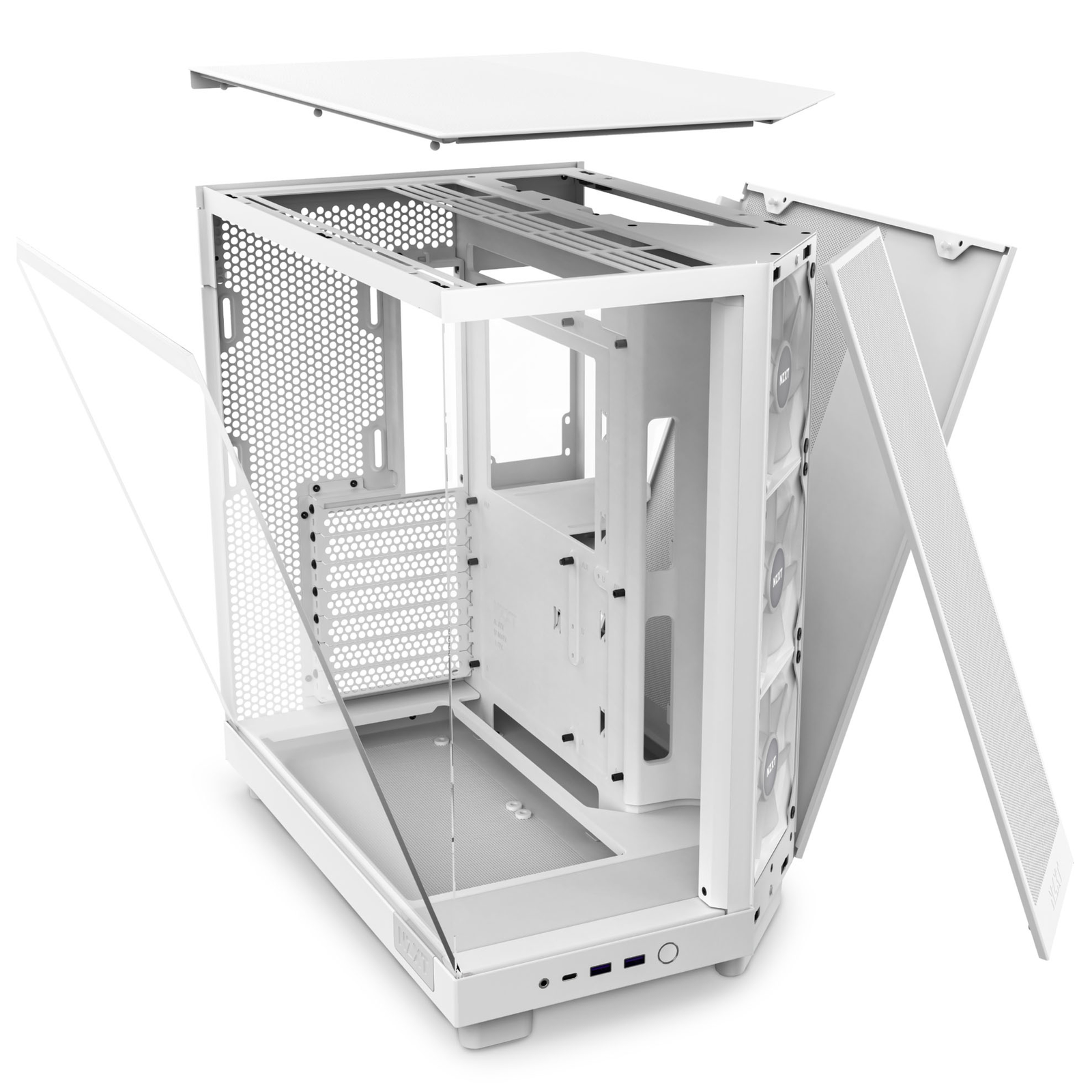 NZXT H6 FLOW RGB White PC Case