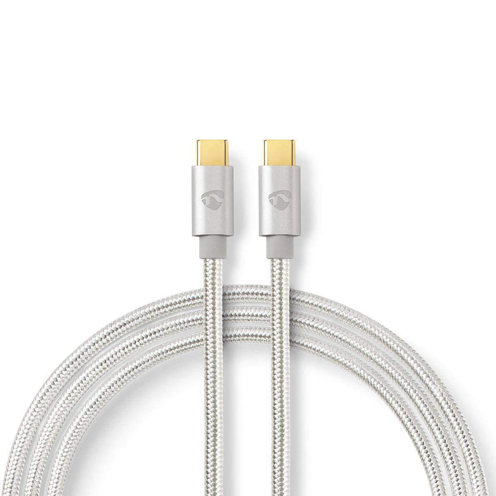Nedis USB Cable 2.0 USB-C Plug 10W 480 Mbps gold-plated 2.00 M Round Braided Nylon Aluminium