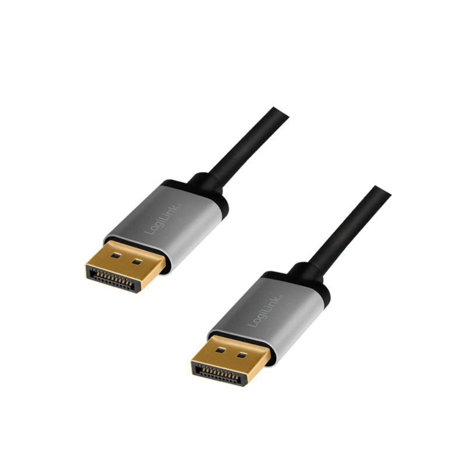 LogiLink DisplayPort AV Connection Cable (1x DisplayPort 1x DisplayPort) 1 M Black/grey