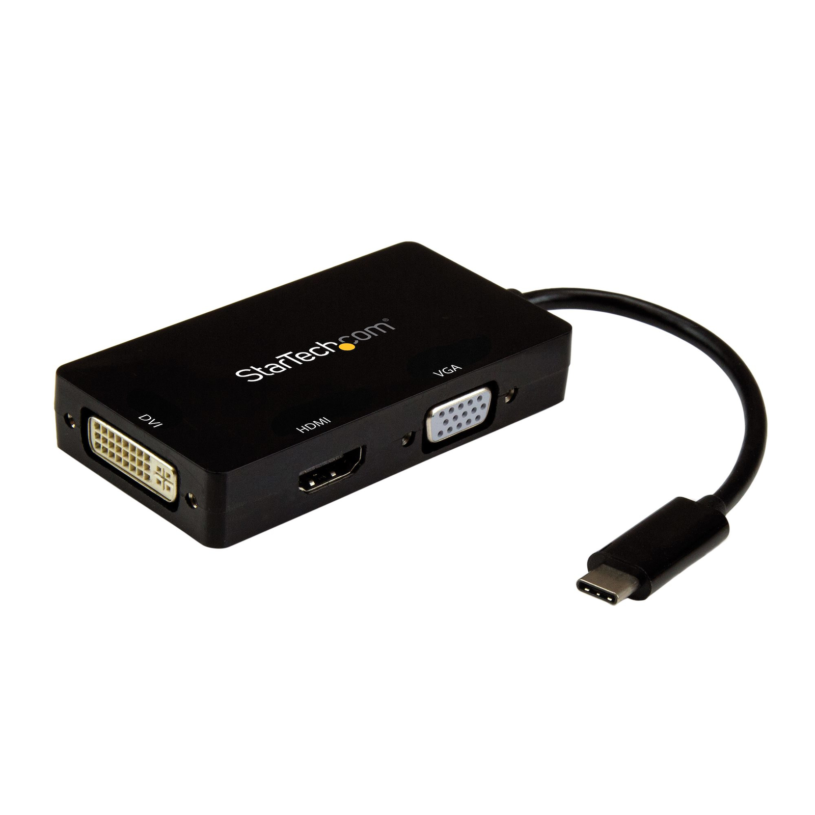 StarTech.com USB-C Multiport Adapter 3-in-1 USB-C to HDMI DVI Or VGA USB Type-C DVI Output