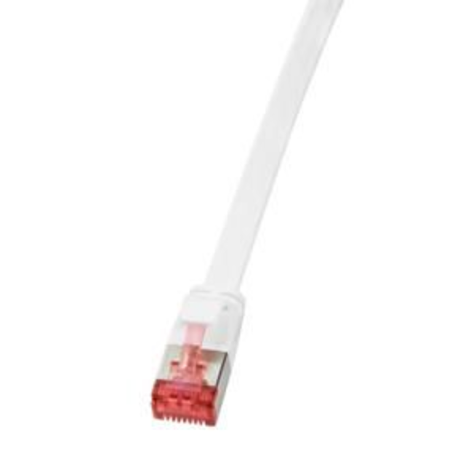 LogiLink CF2051S RJ45 Network Cable Patch CAT 6 U/FTP 2.00 M White gold-plated Plug Contacts 1 Pc.