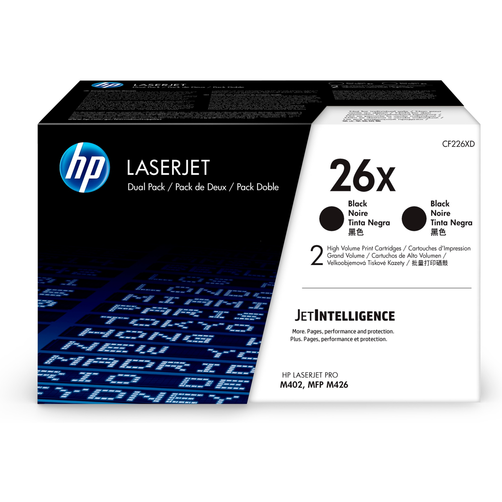 HPI 26X Pack of 2 Black LaserJet Toner Cartridges