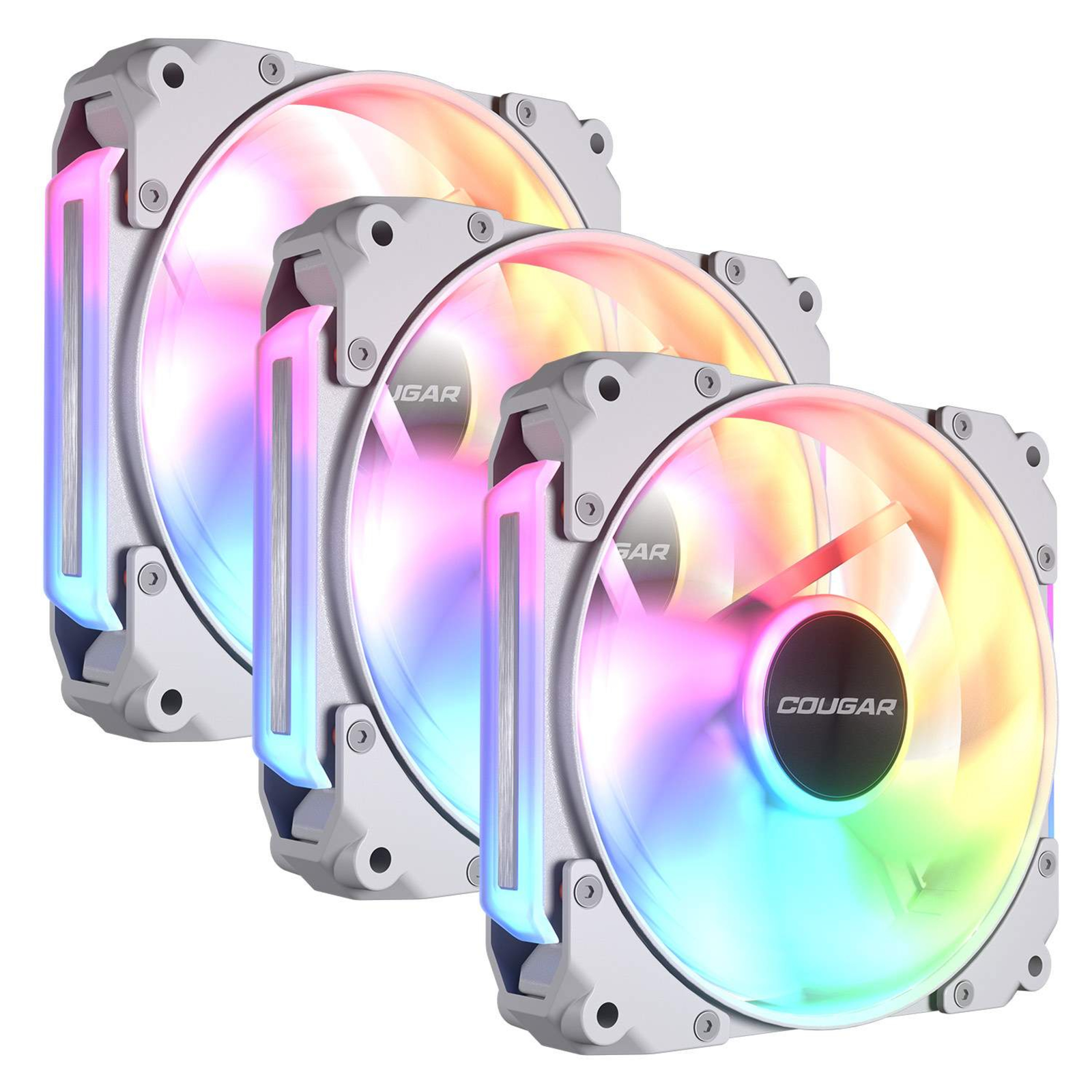 Cougar Case Fan Apolar 120ARGB Reverse Blade White 3-pack