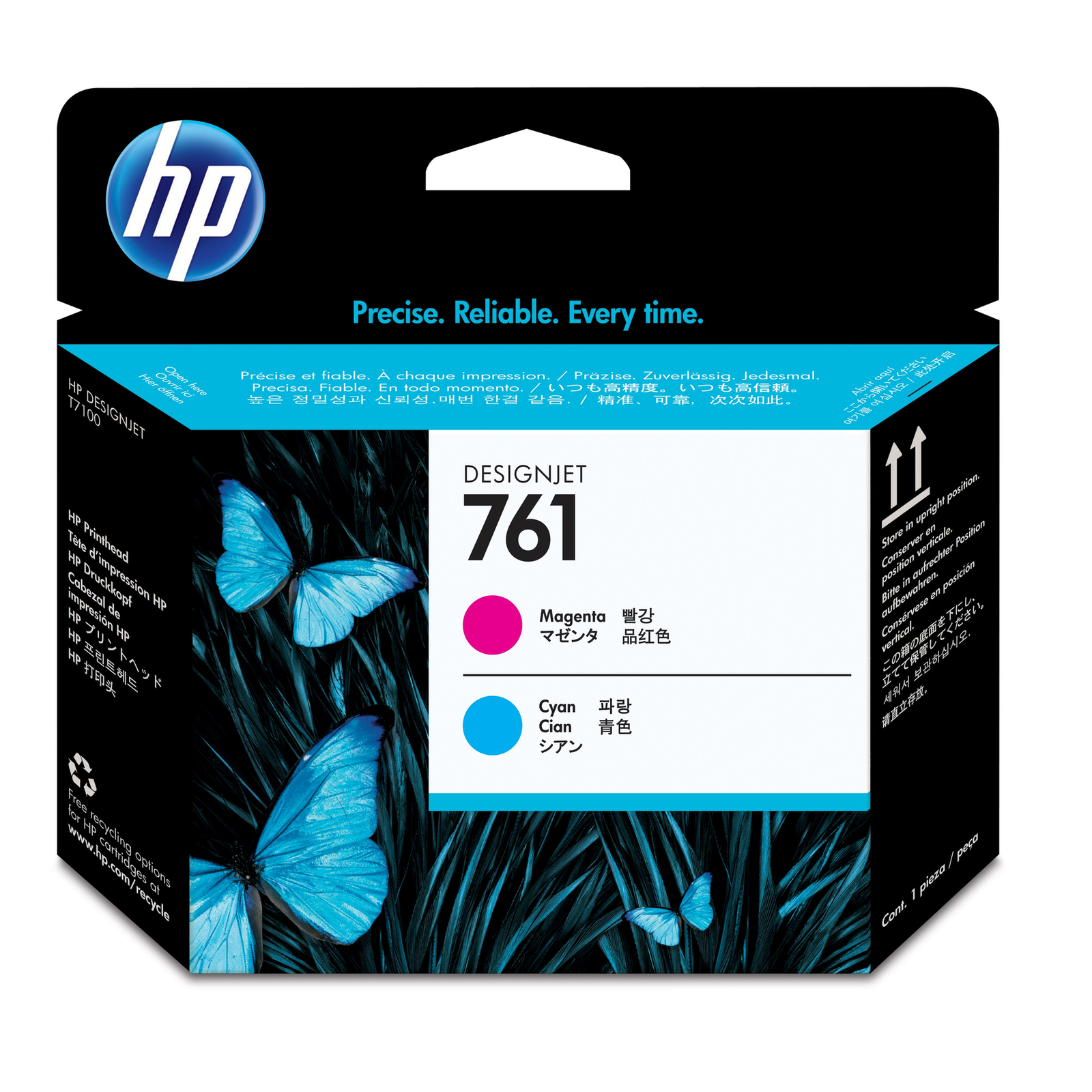 HPI 761 magenta-cyan DesignJet Printhead DesignJet T7100 Printer Inkjet magenta cyan