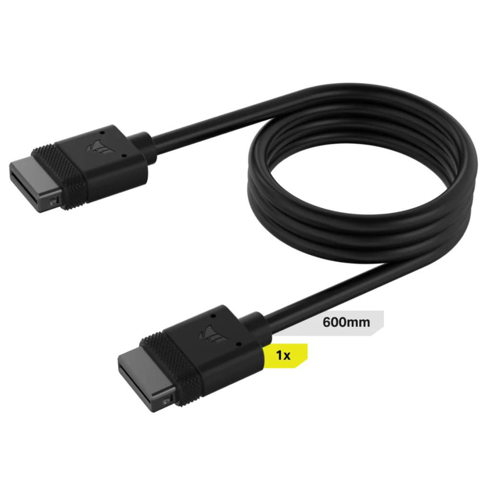 Corsair ICUE LINK Cable Connector Straight Black 60cm