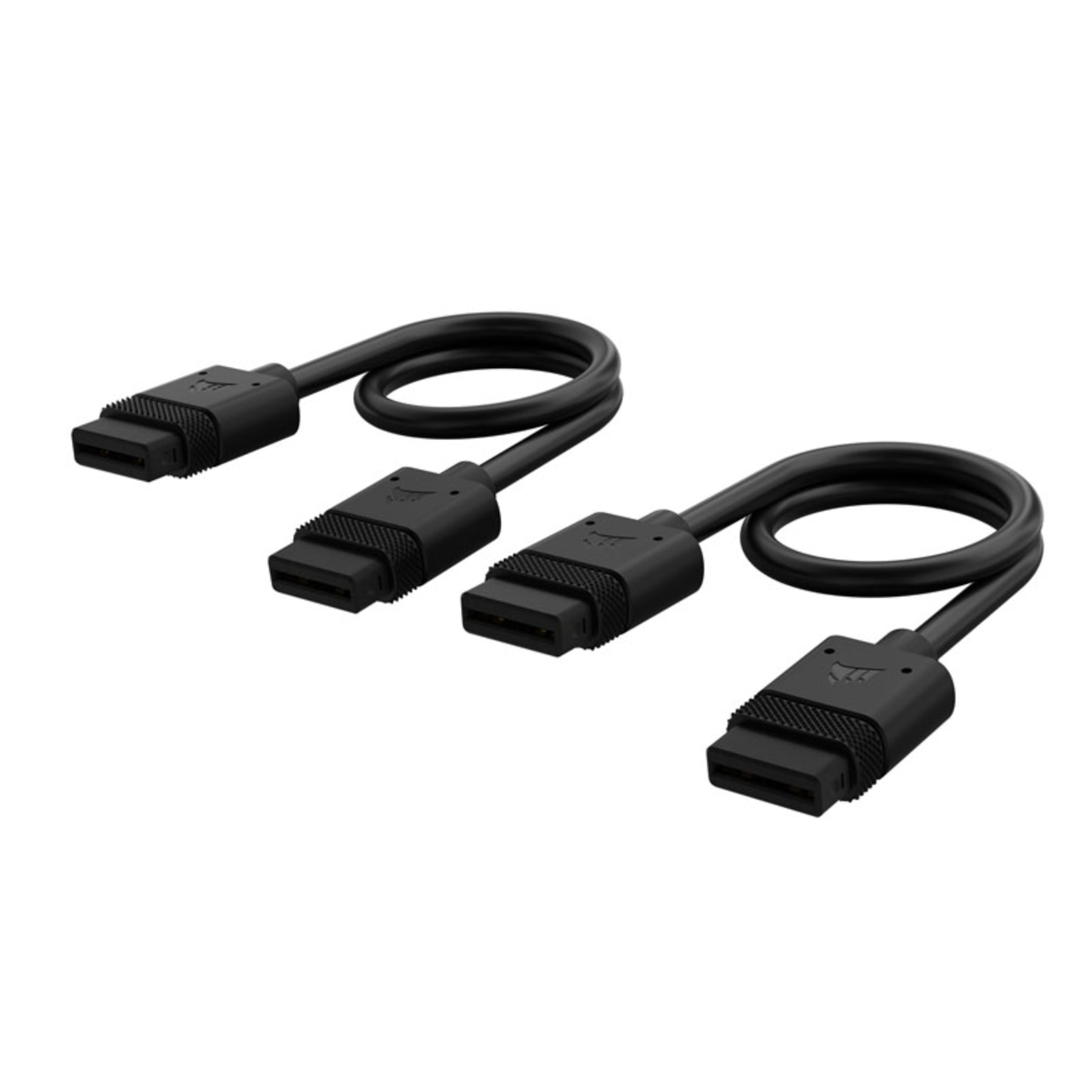 Corsair ICUE LINK Cable Connector Straight Black 20cm Set of 2