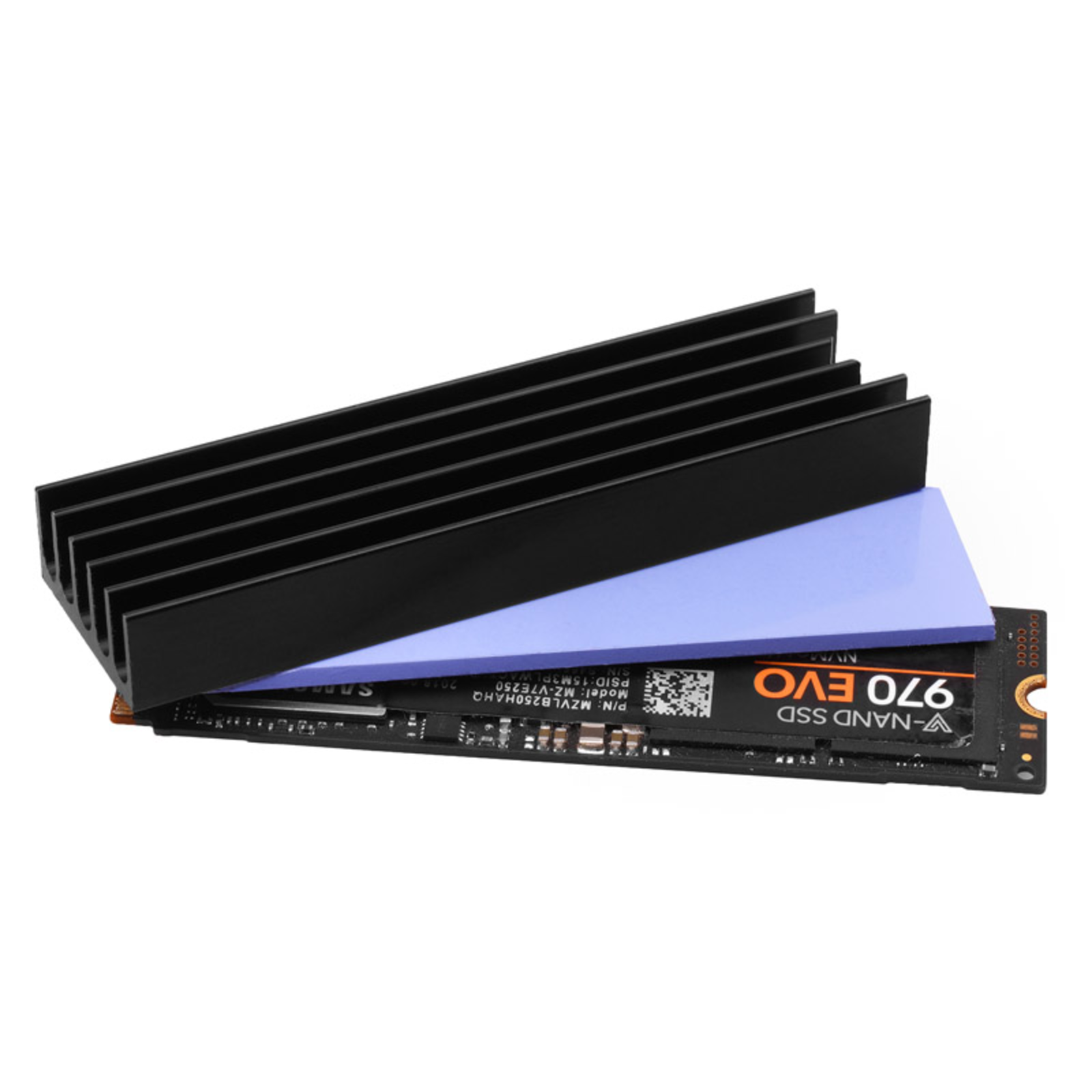 Axagon CLR-M2L10 Passive M.2 SSD Cooling Body 2280 10mm Height Aluminium Black