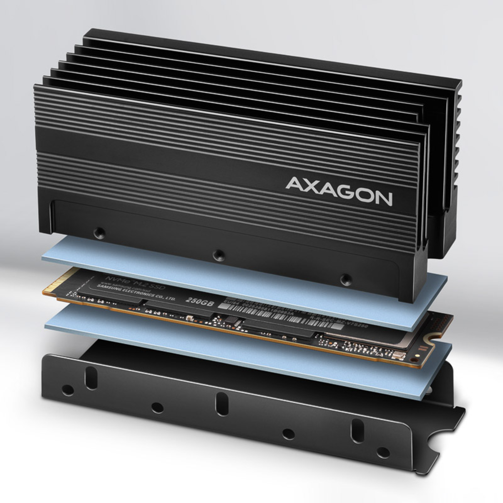 Axagon CLR-M2XT M.2 SSD Passive Cooler Aluminium 2280