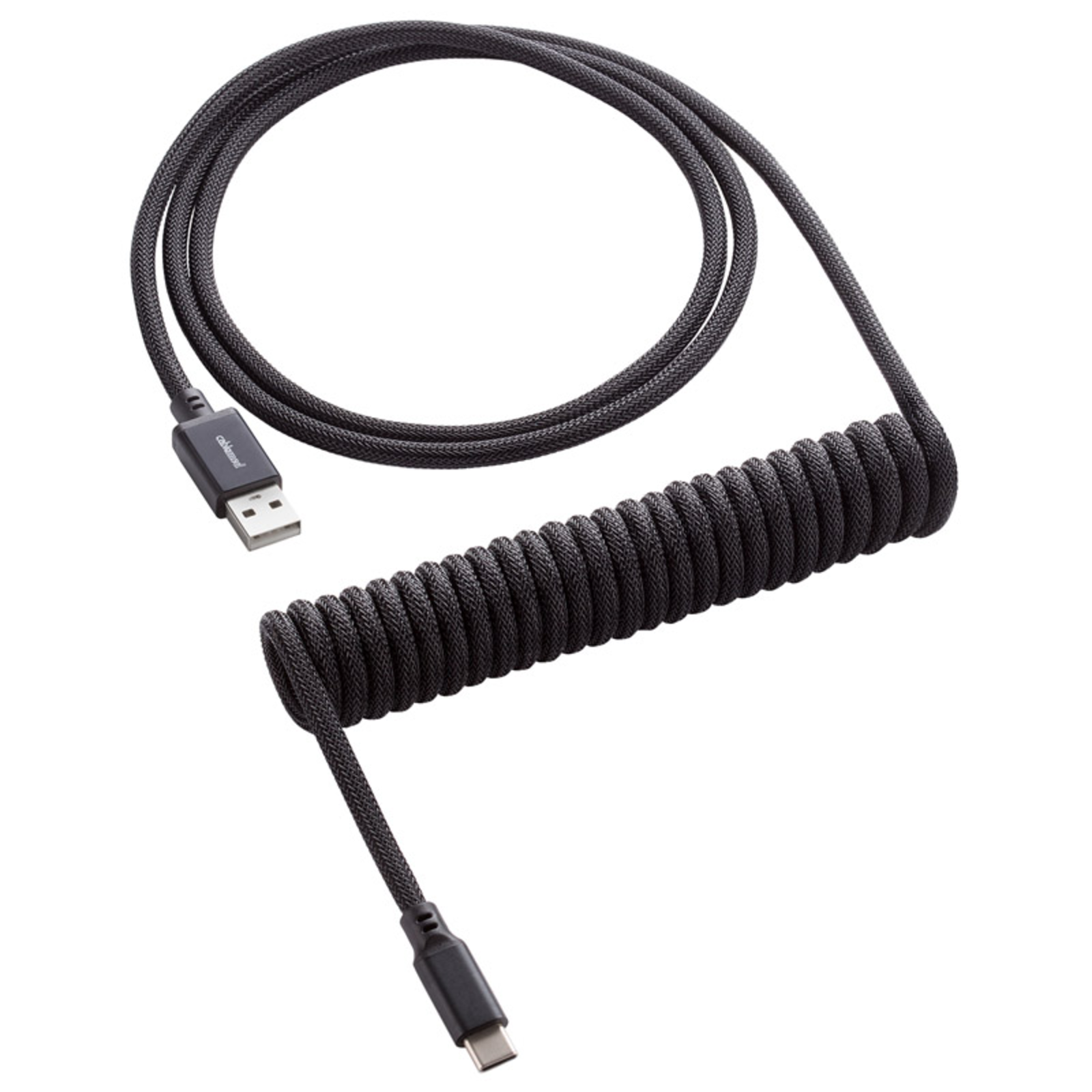 CableMod Classic Coiled Keyboard Cable USB-C to USB Type A Midnight Black 150cm