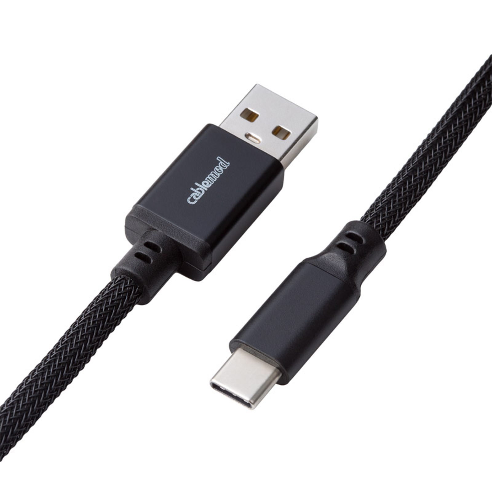CableMod Classic Coiled Keyboard Cable USB-C to USB Type A Midnight Black 150cm