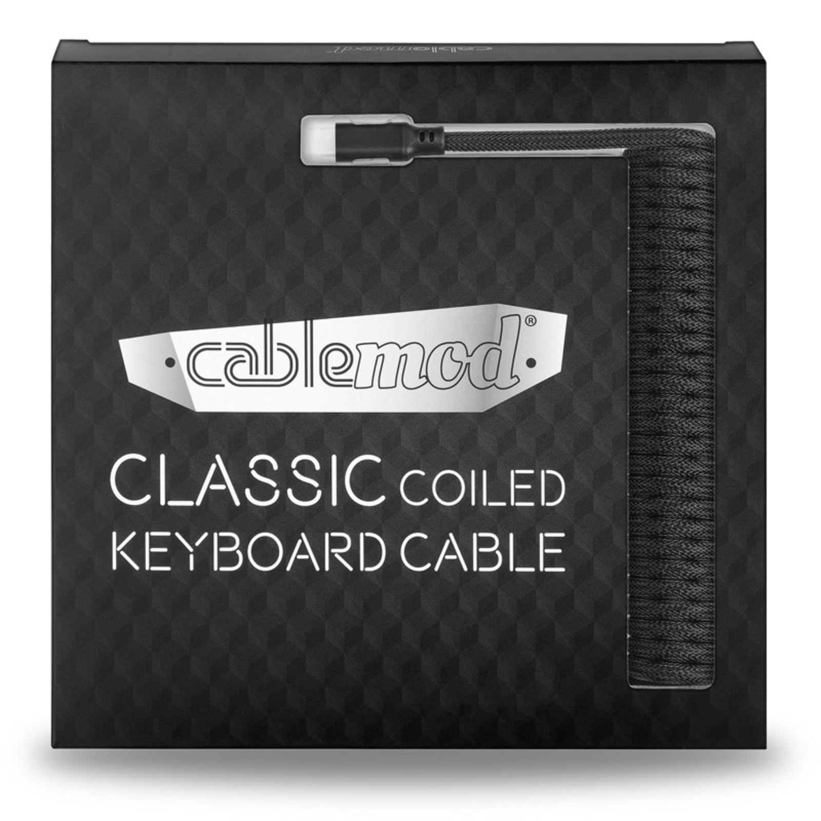 CableMod Classic Coiled Keyboard Cable USB-C to USB Type A Midnight Black 150cm