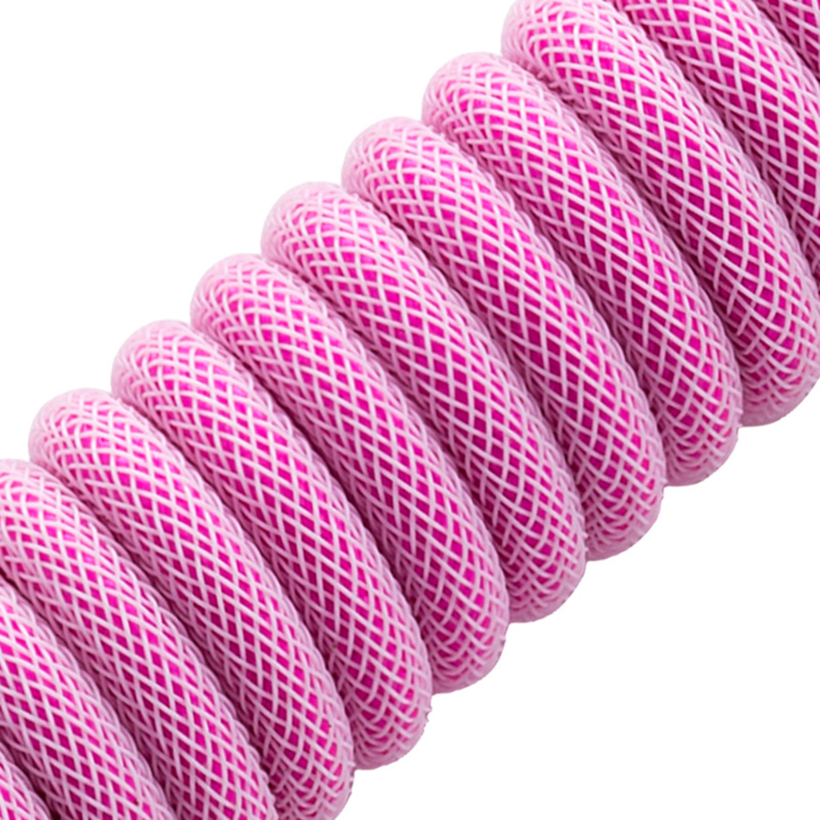 CableMod Classic Coiled Keyboard Cable USB-C to USB Type A Strawberry Cream 150cm