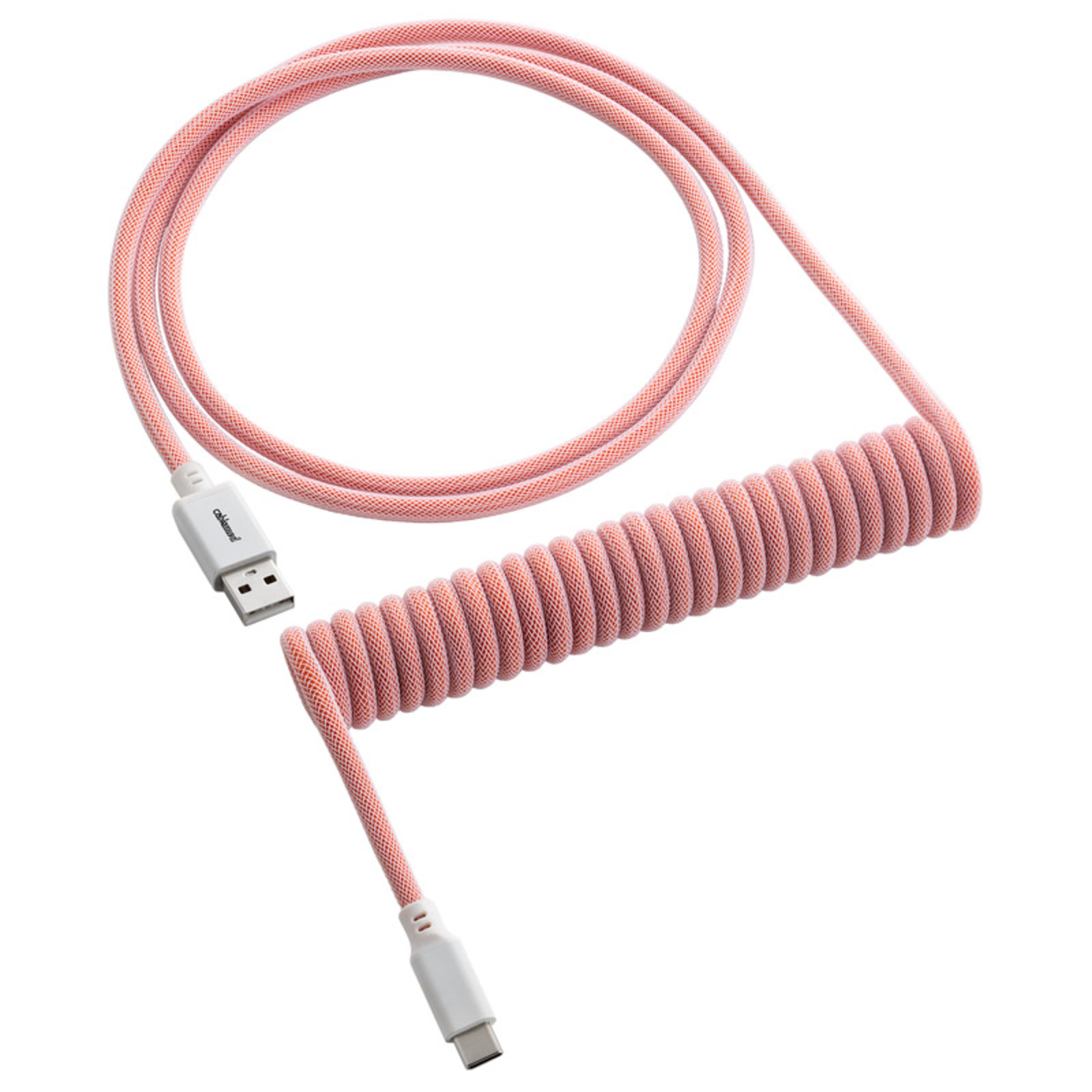 CableMod Classic Coiled Keyboard Cable USB-C to USB Type A orangesicle 150cm
