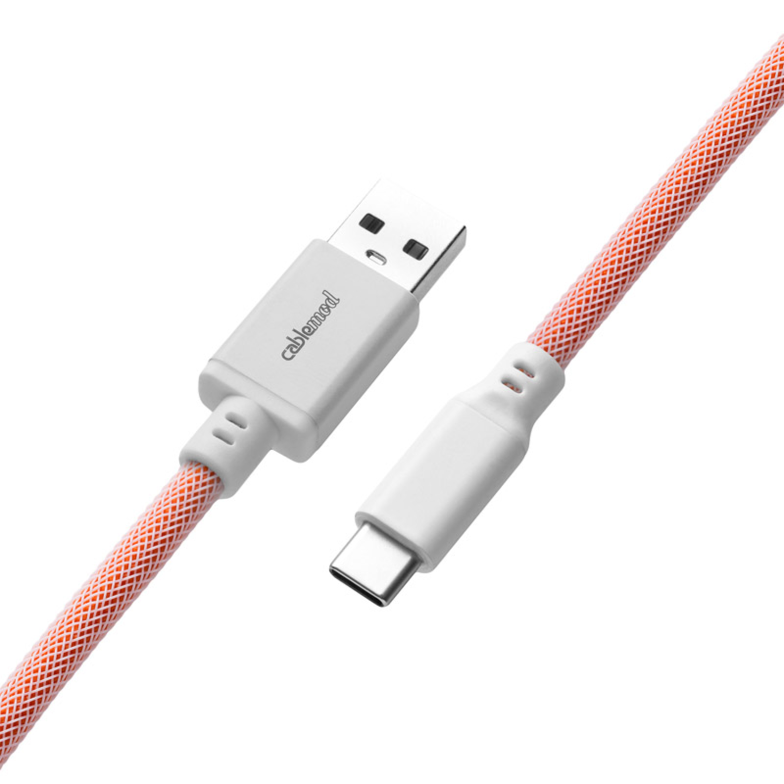 CableMod Classic Coiled Keyboard Cable USB-C to USB Type A orangesicle 150cm
