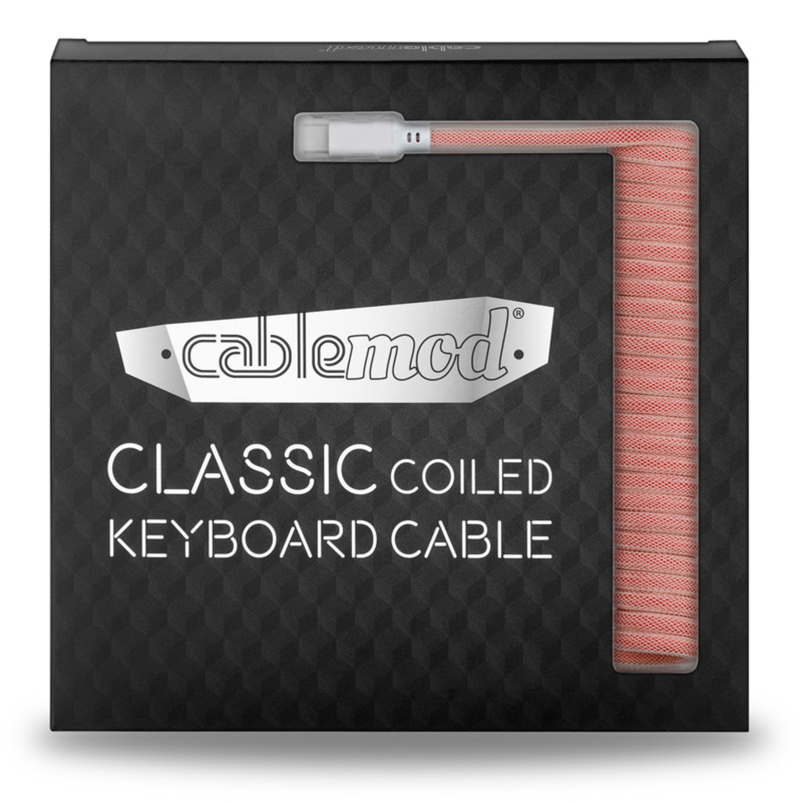 CableMod Classic Coiled Keyboard Cable USB-C to USB Type A orangesicle 150cm