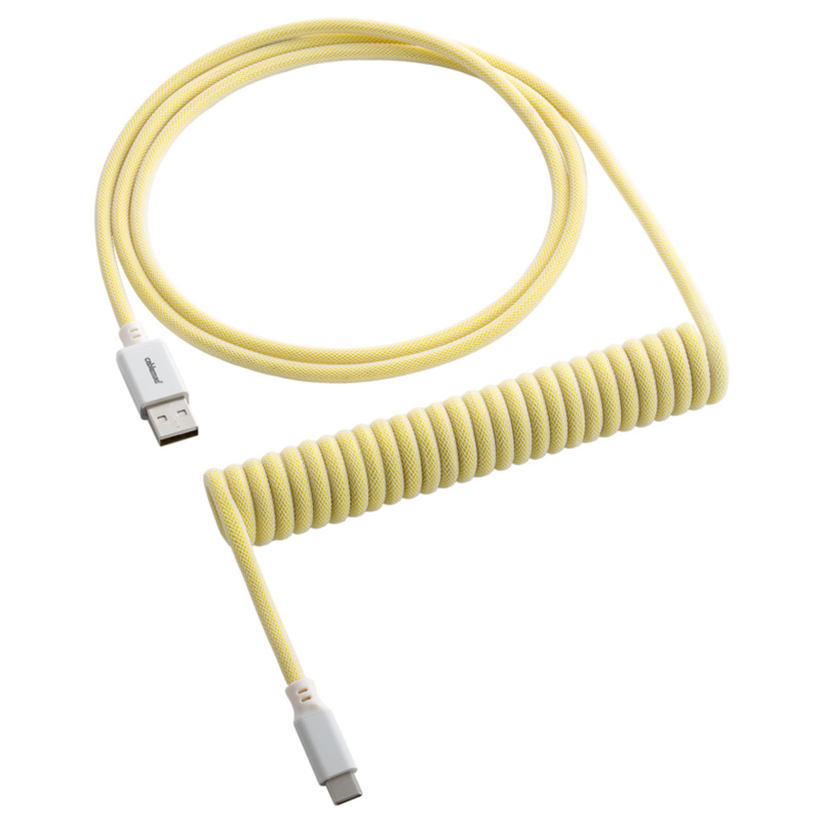 CableMod Classic Coiled Keyboard Cable USB-C to USB Type A Lemon Ice 150cm