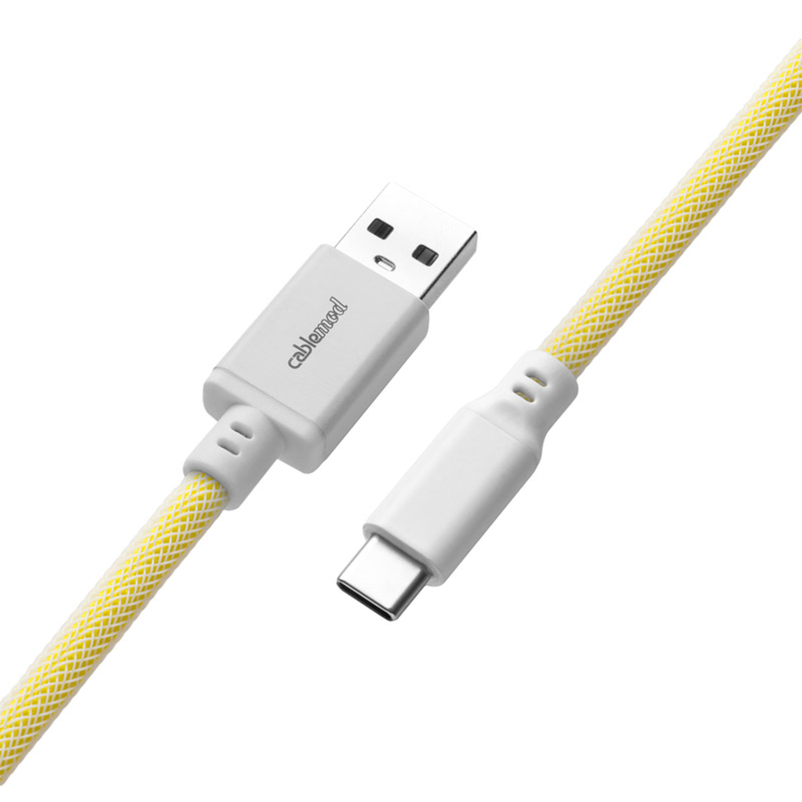 CableMod Classic Coiled Keyboard Cable USB-C to USB Type A Lemon Ice 150cm