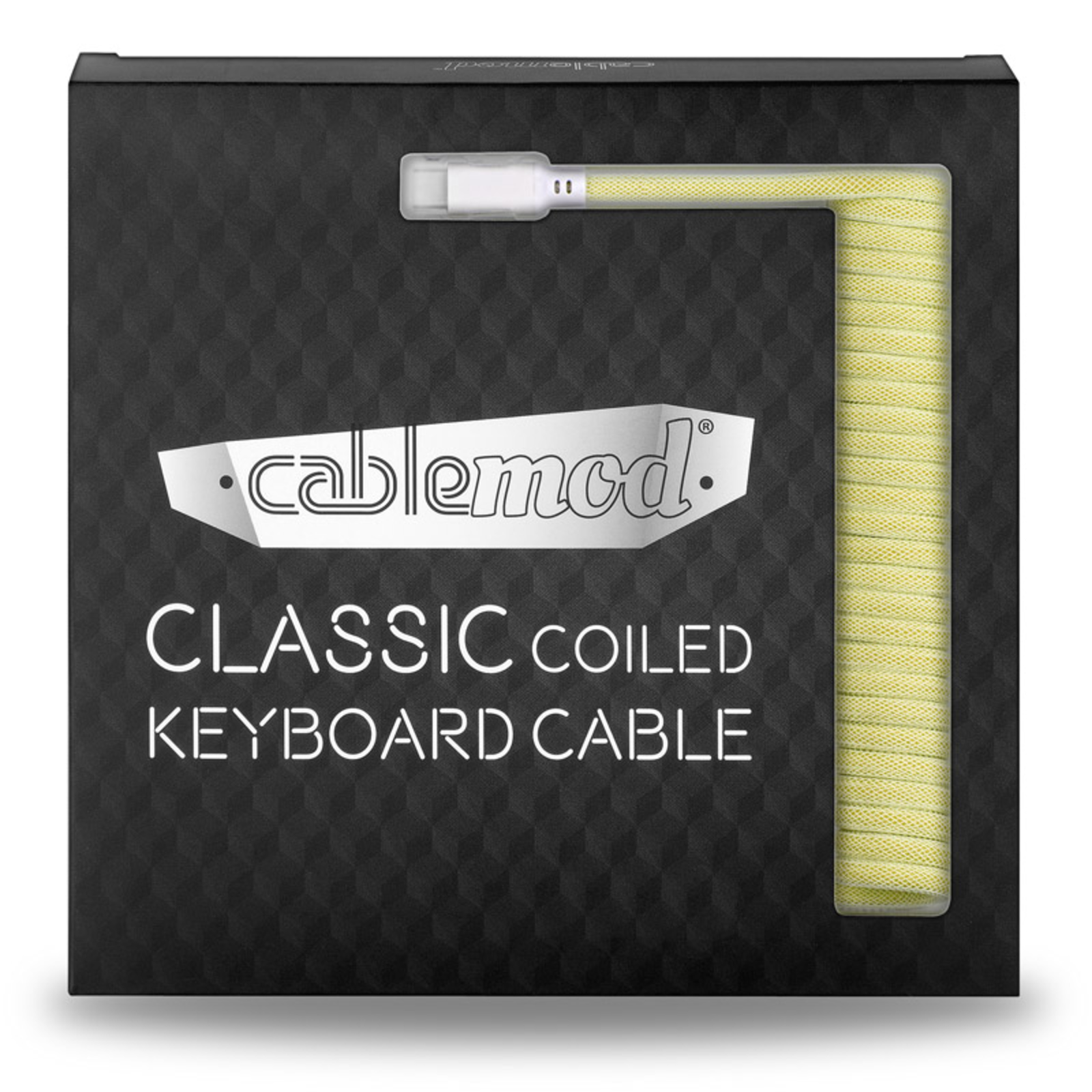 CableMod Classic Coiled Keyboard Cable USB-C to USB Type A Lemon Ice 150cm