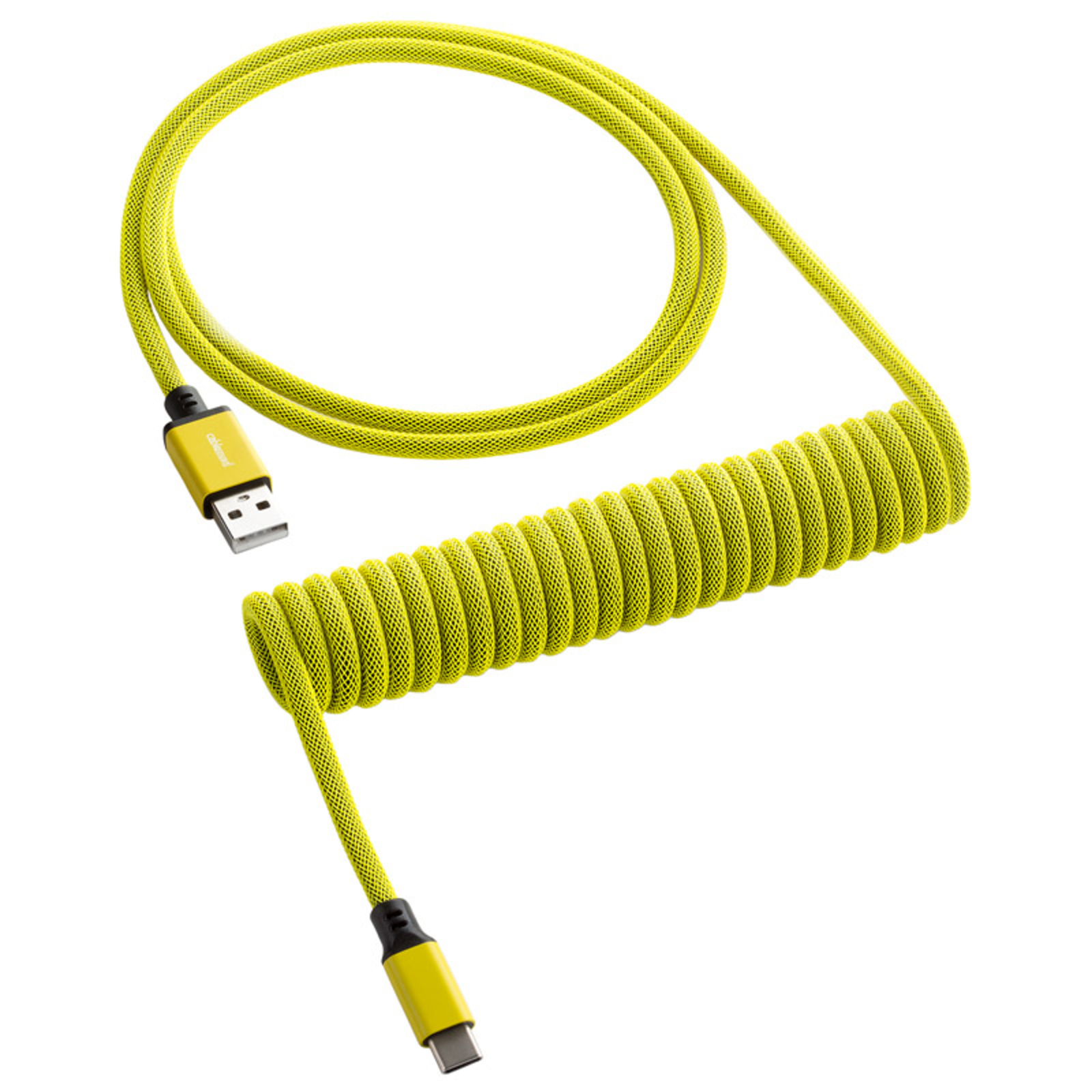 CableMod Classic Coiled Keyboard Cable USB-C to USB Type A Dominator Yellow 150cm