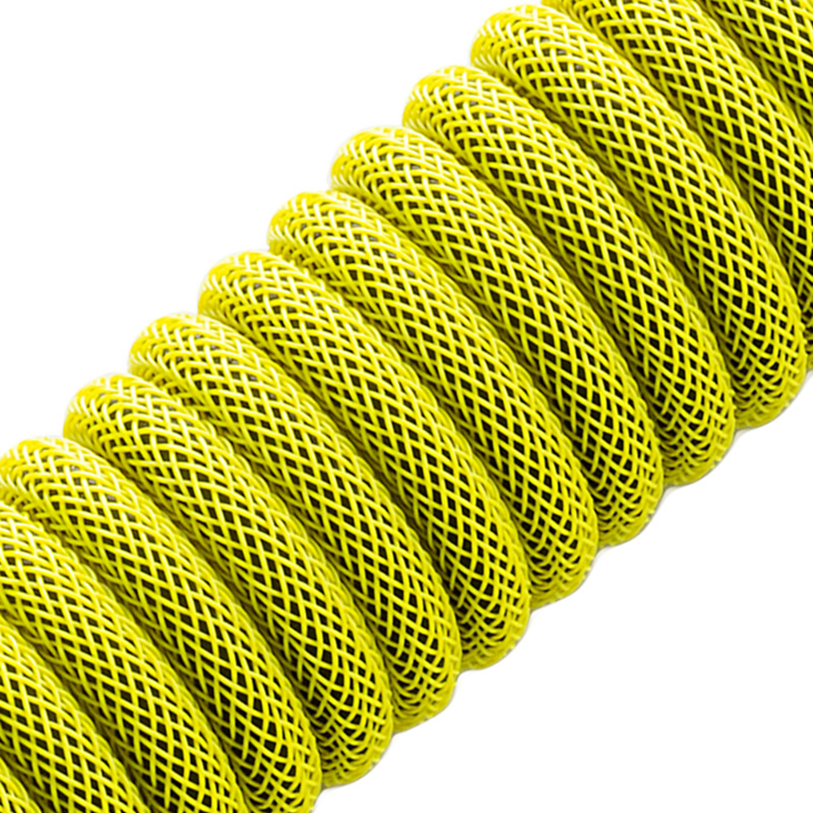 CableMod Classic Coiled Keyboard Cable USB-C to USB Type A Dominator Yellow 150cm
