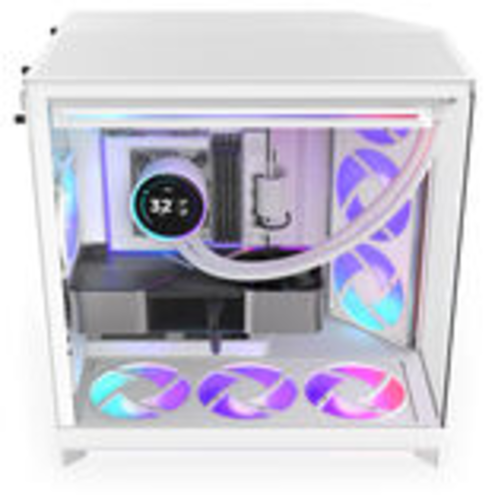 NZXT H9 FLOW RGB+ (2025) White PC Case