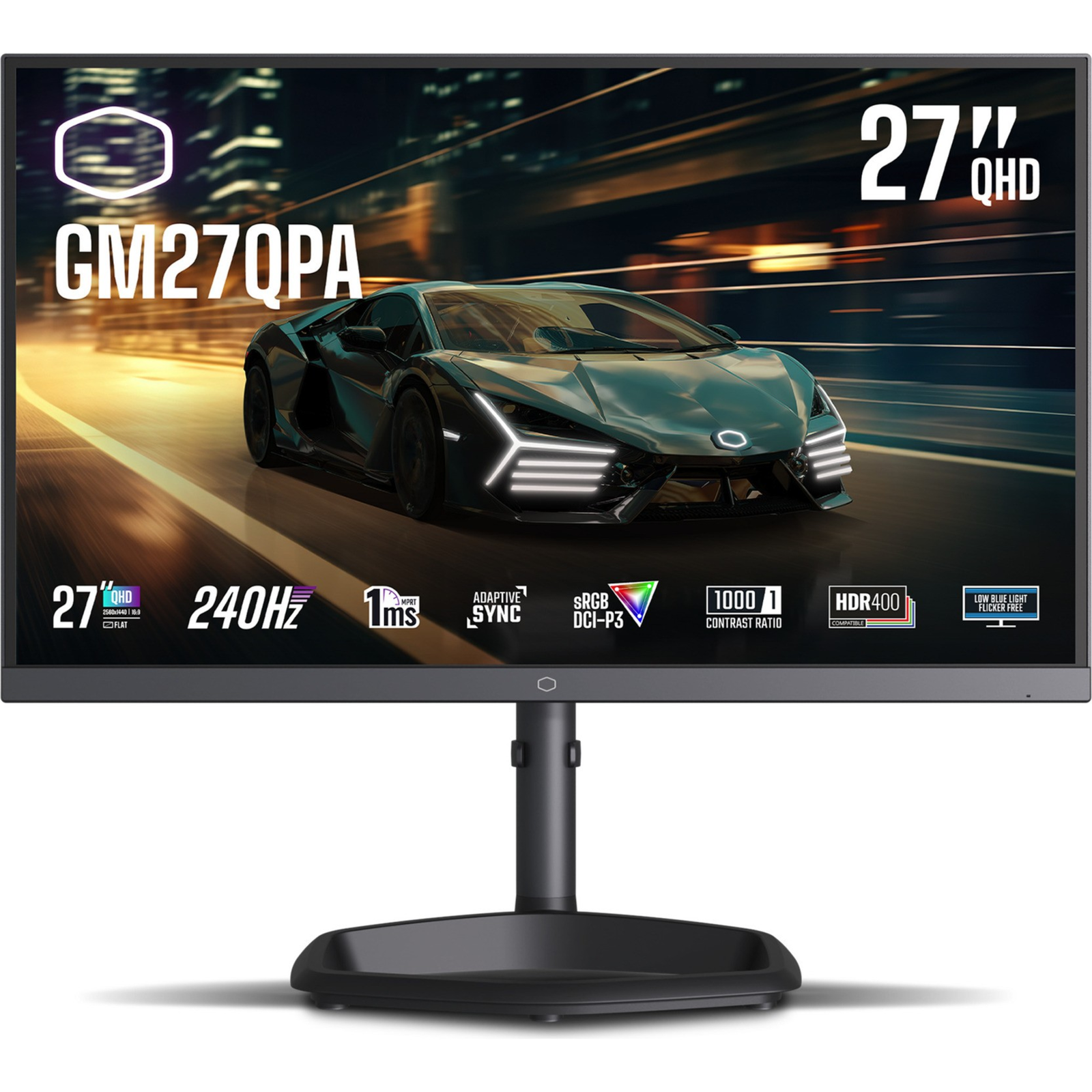 Cooler Master GM27QPA 68.6 Cm 27-inch Black QHD IPS Adaptive-Sync 240Hz 27inch