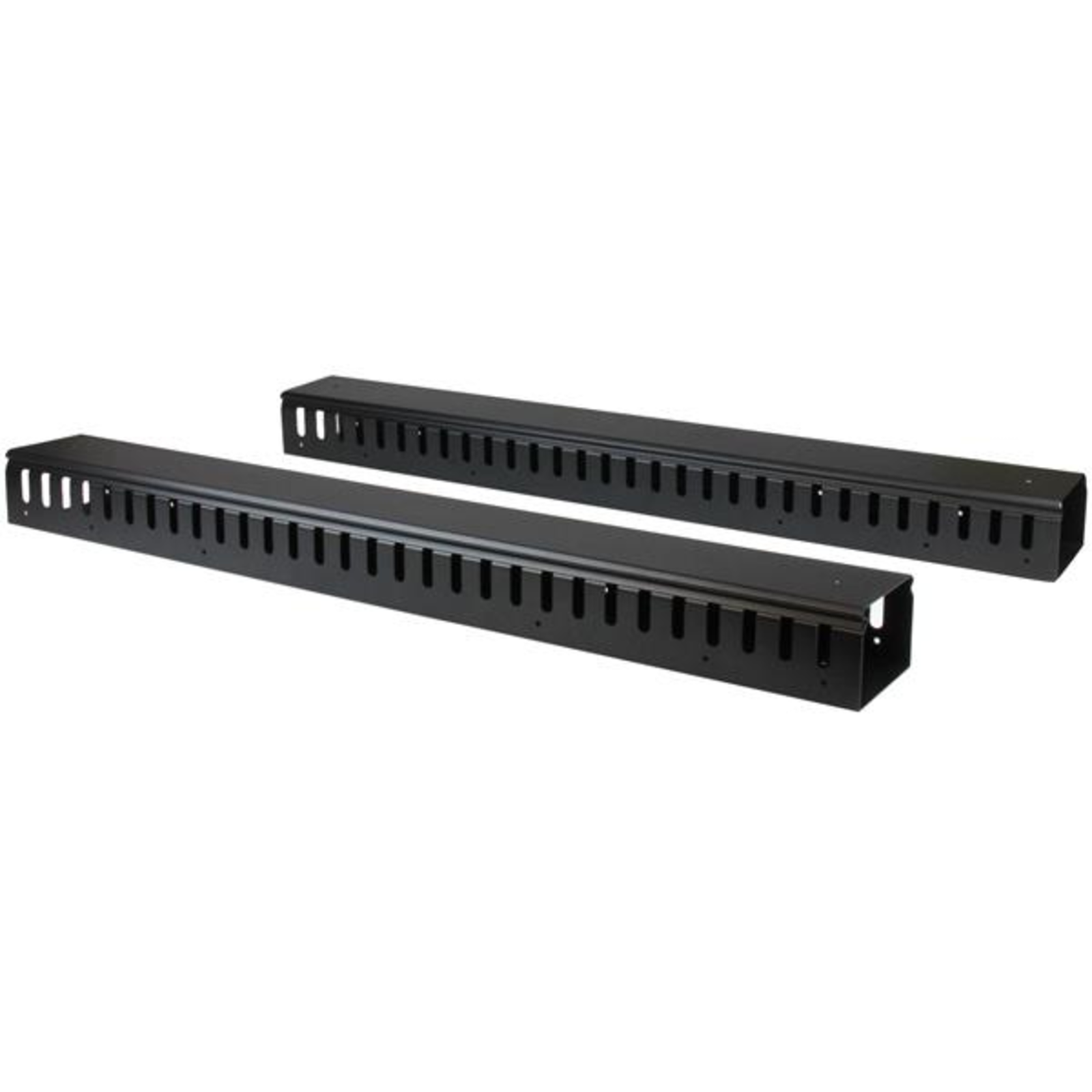 StarTech.com Vertical Cable Organiser with Finger Duct 0U 1.8m Cable Management Panel Black