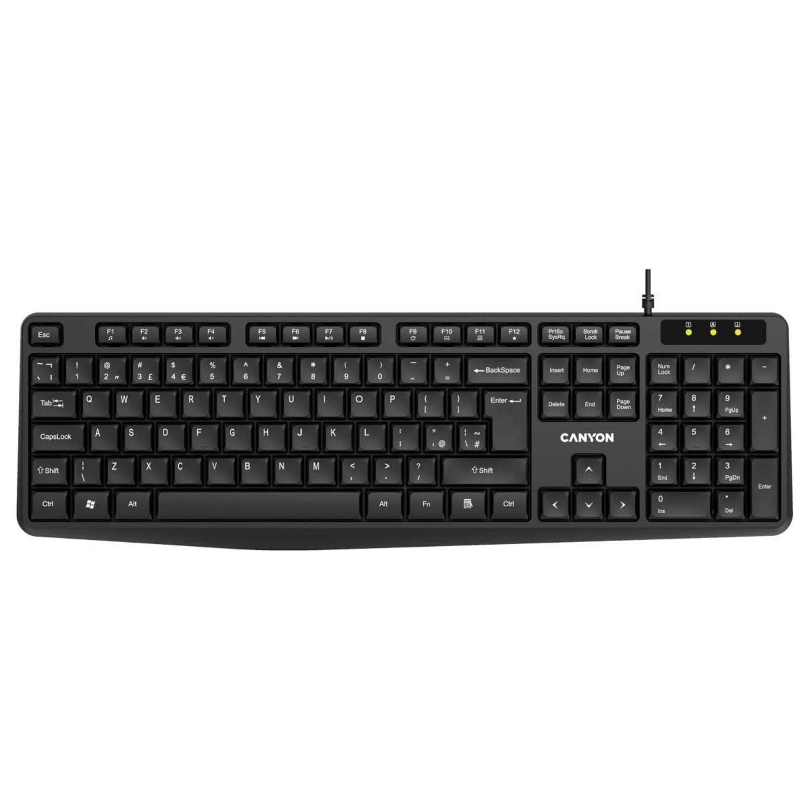 Canyon Keyboard KB-1 Wired Splash-proof USB-A Port